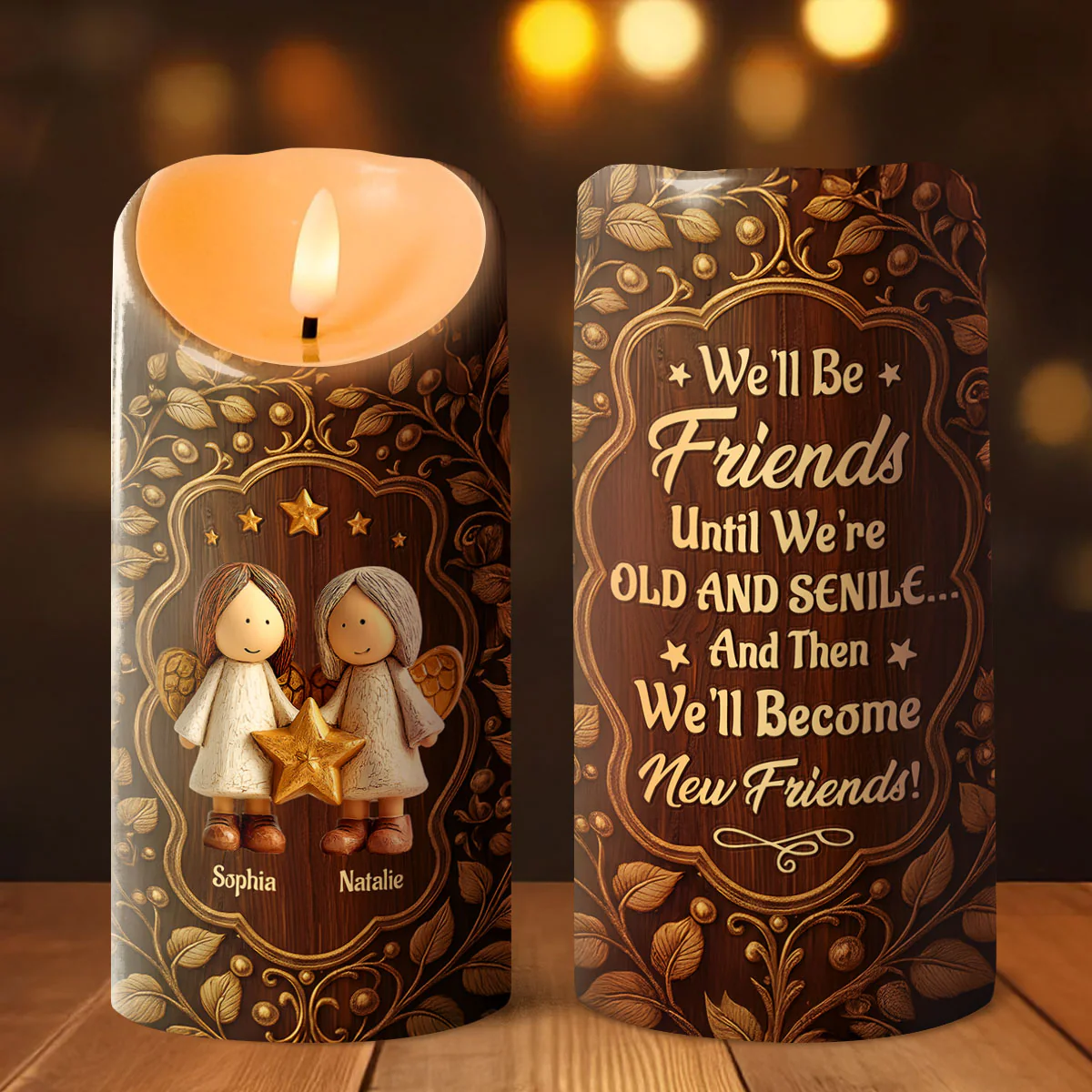 Circle Of Friendship - Personalized Flameless LED Candle - Image 2