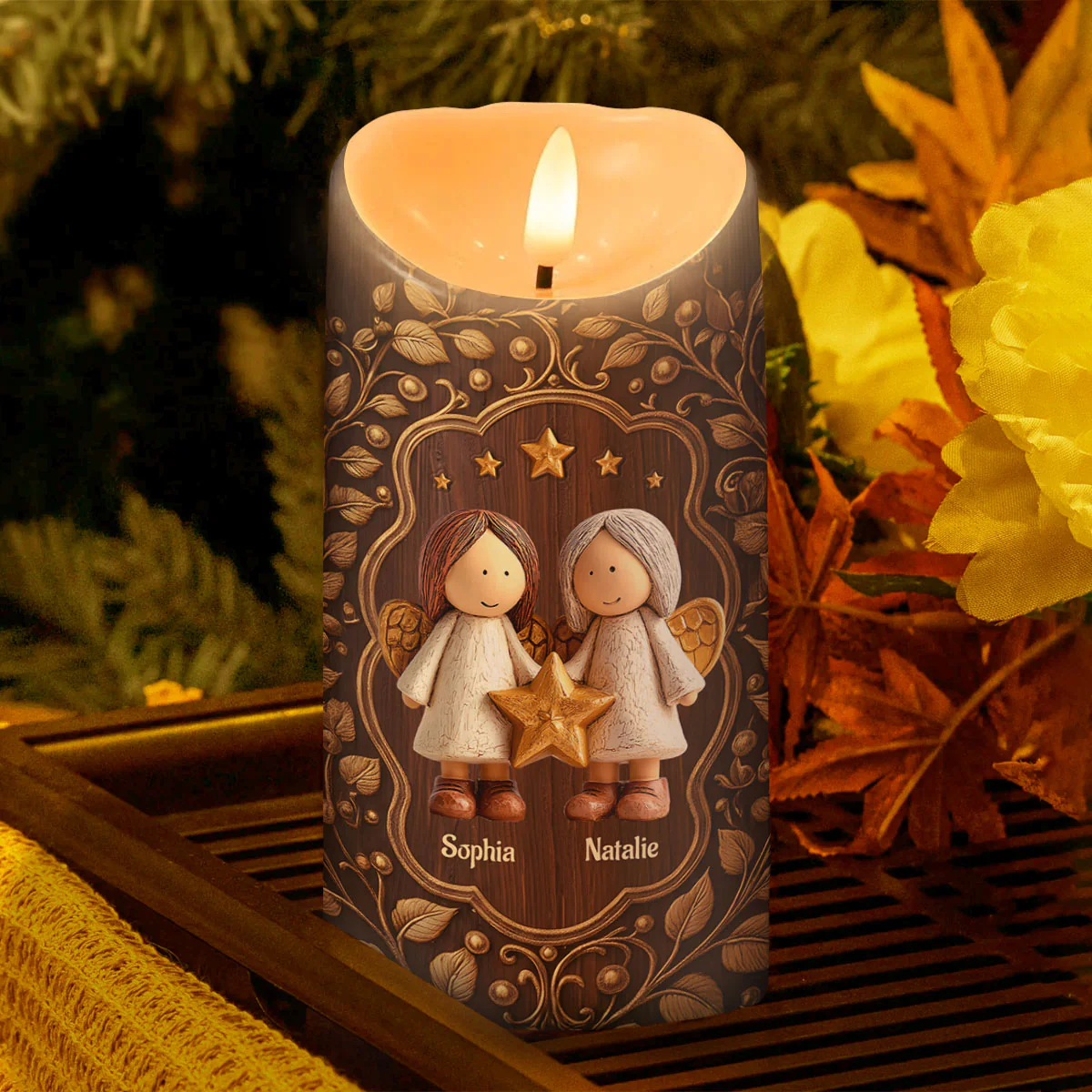 Circle Of Friendship - Personalized Flameless LED Candle - Image 3