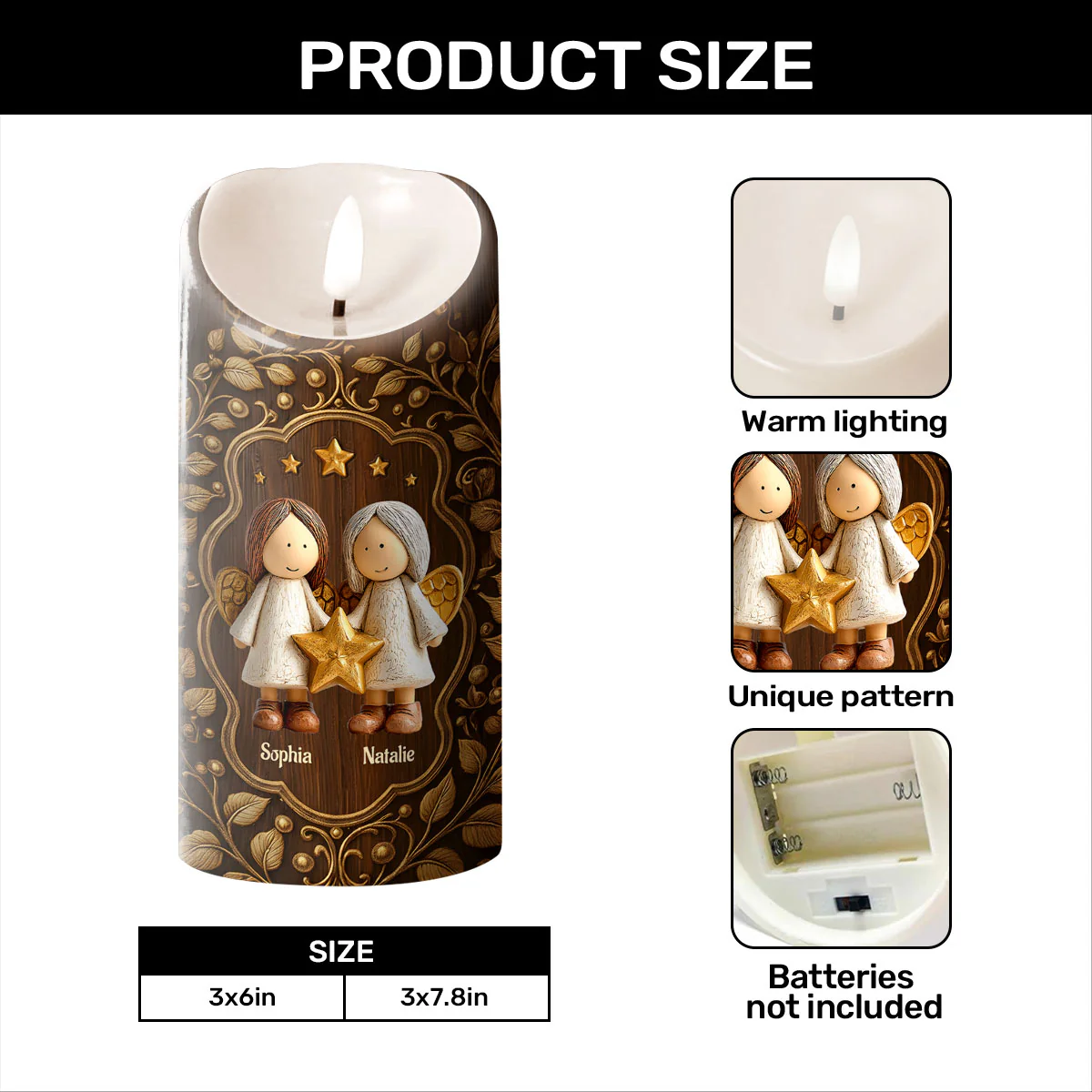 Circle Of Friendship - Personalized Flameless LED Candle - Image 5