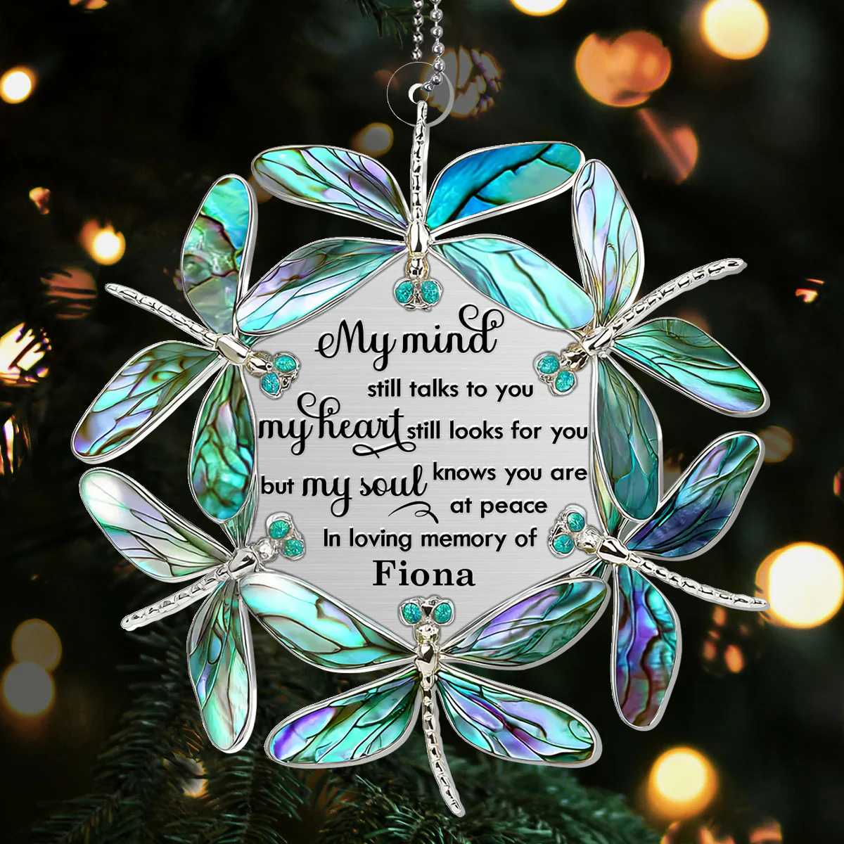 Circle Of Light Dragonflies - Personalized 1-Layer Acrylic Ornament
