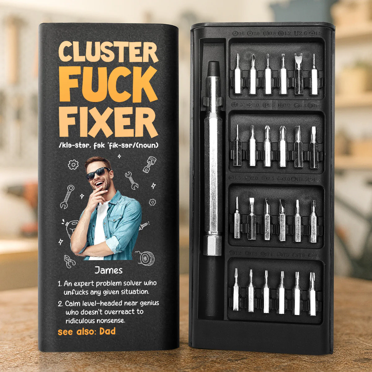 Cluster Fuck Fixer Custom Photo - Personalized Screwdriver Set