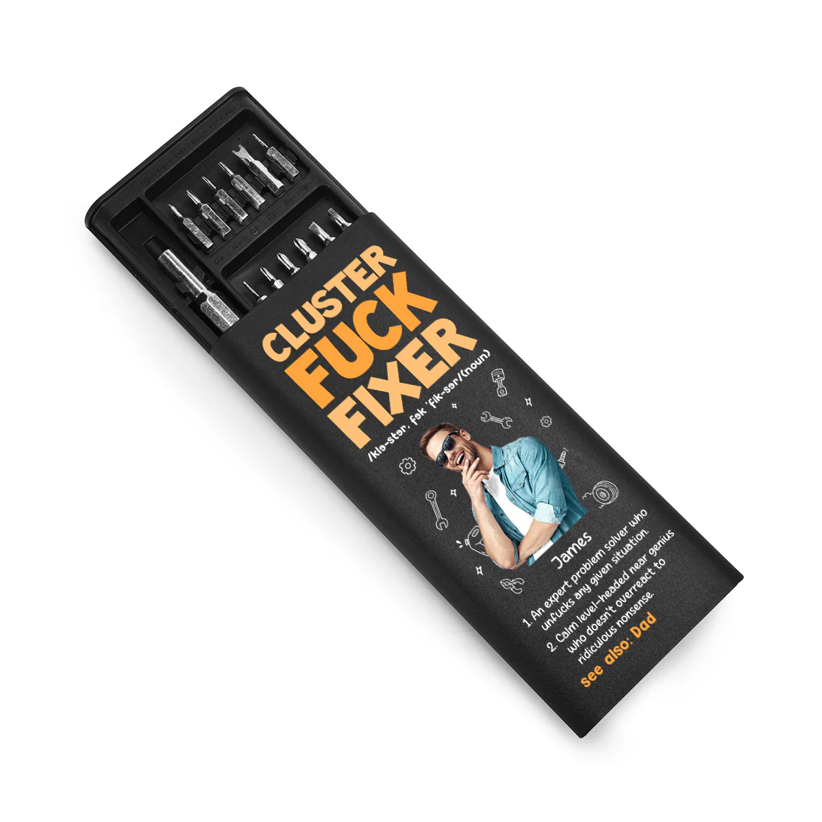 Cluster Fuck Fixer Custom Photo - Personalized Screwdriver Set - Image 2
