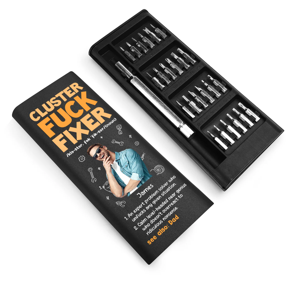 Cluster Fuck Fixer Custom Photo - Personalized Screwdriver Set - Image 4