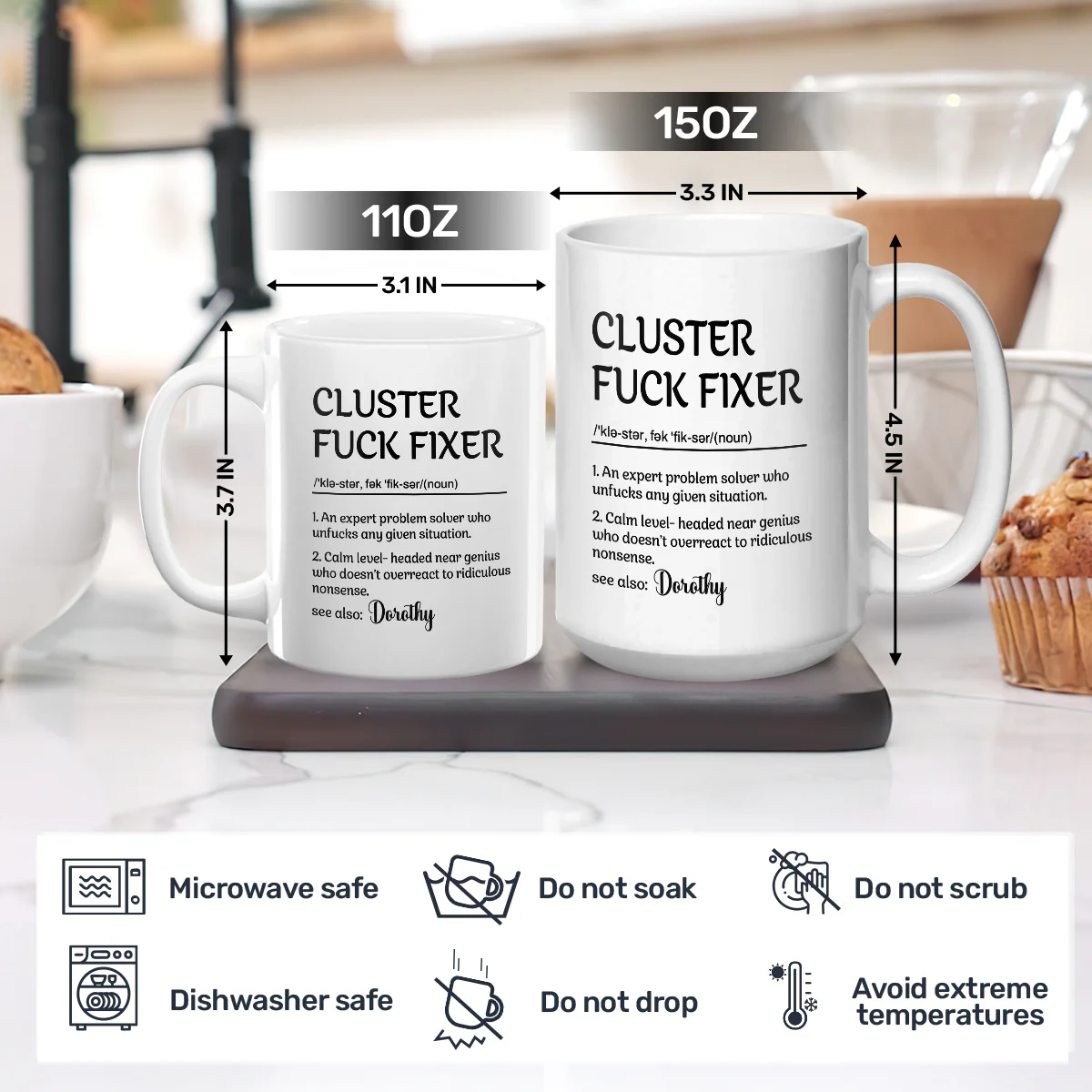 Cluster Fuck Fixer - Personalized Ceramic Coffee Mug - Image 5