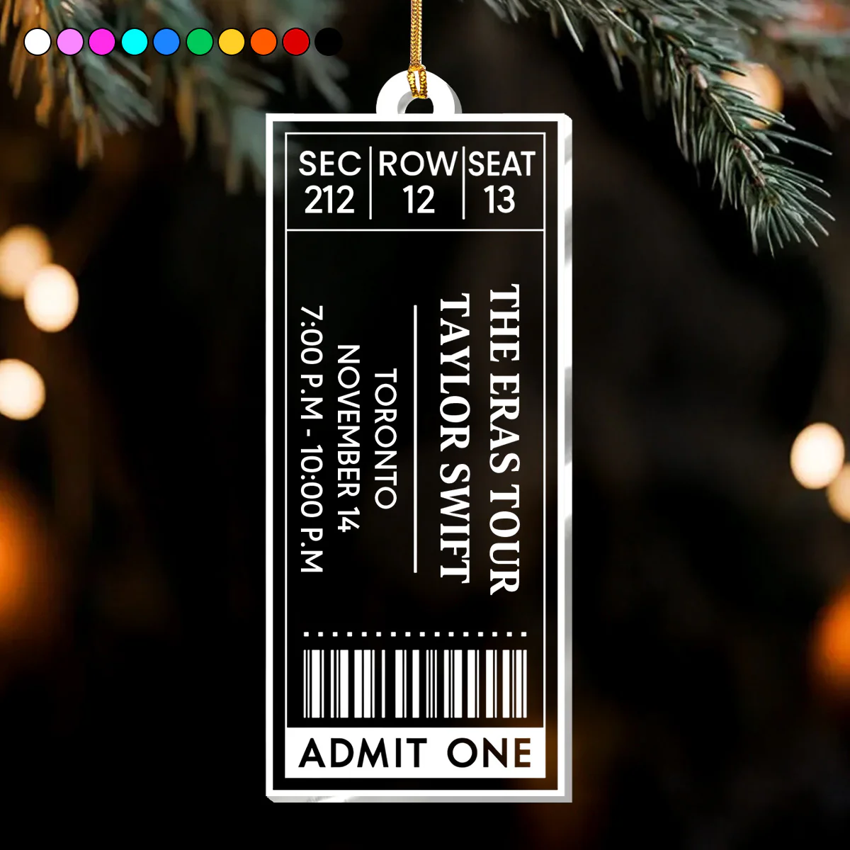 Concerts Of My Year - Personalized 1-Layer Acrylic Ornament