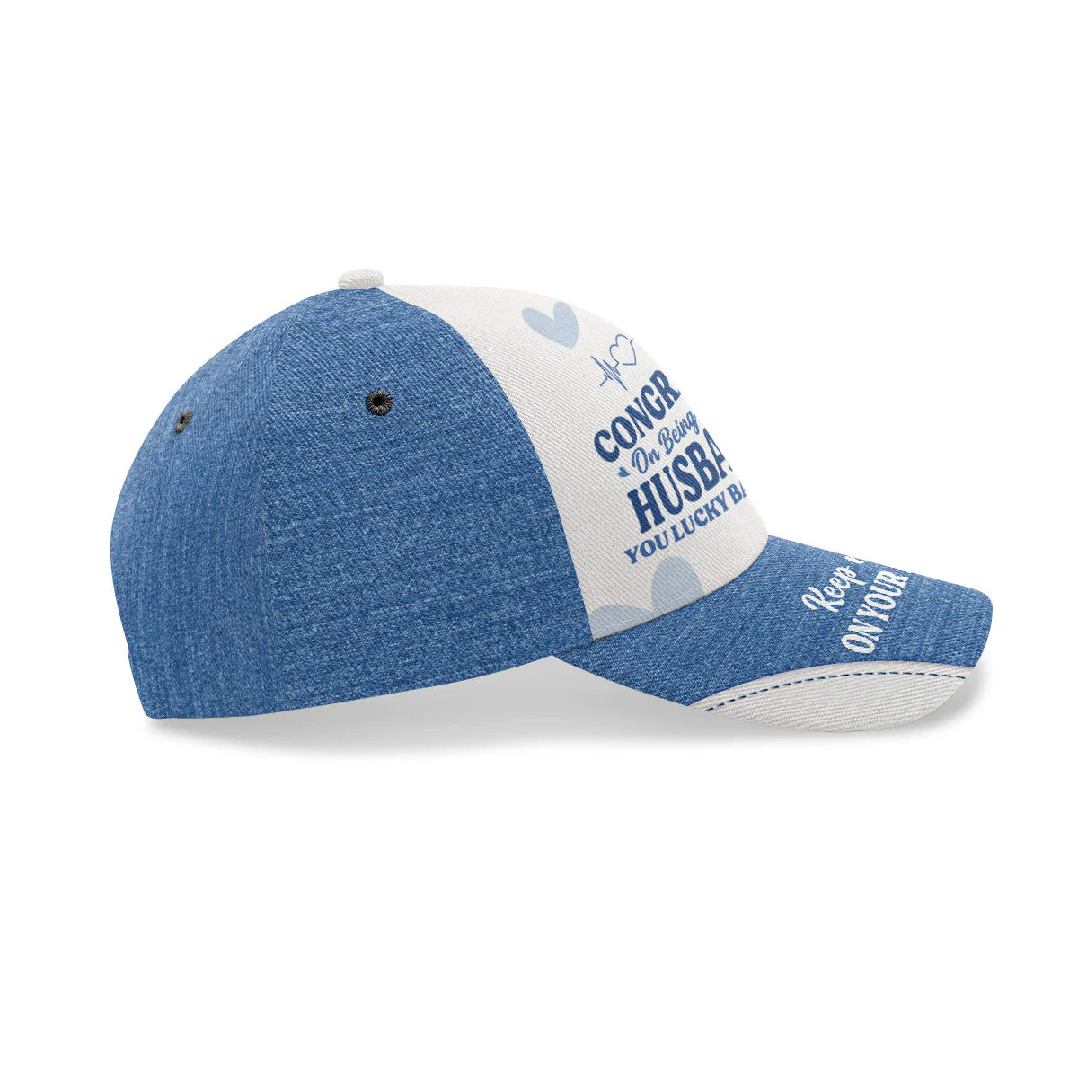 Congrats On Being My Husband - Personalized Classic Cap - Image 4