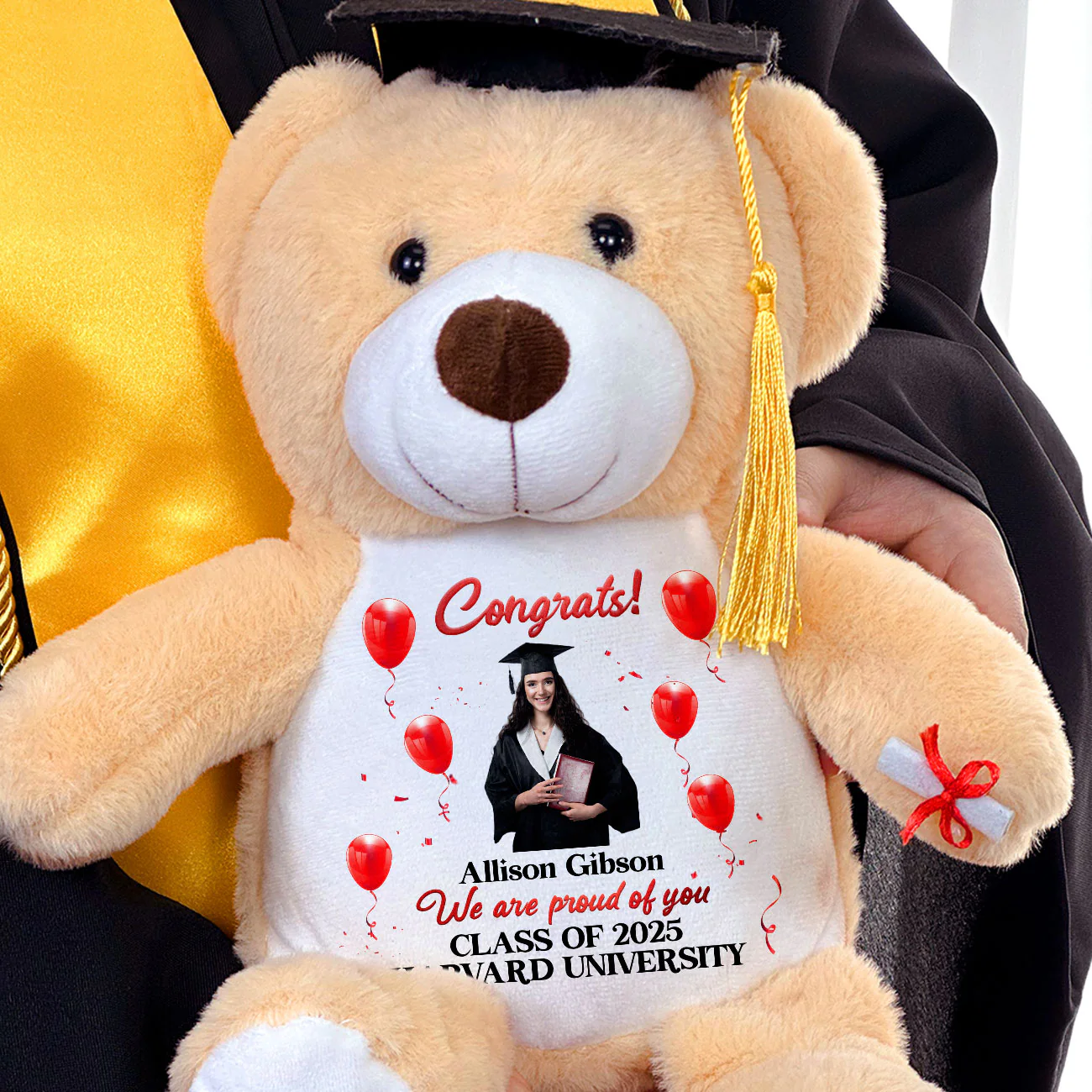 Congrats On Your Graduation - Personalized Graduation Teddy Bear - Image 2