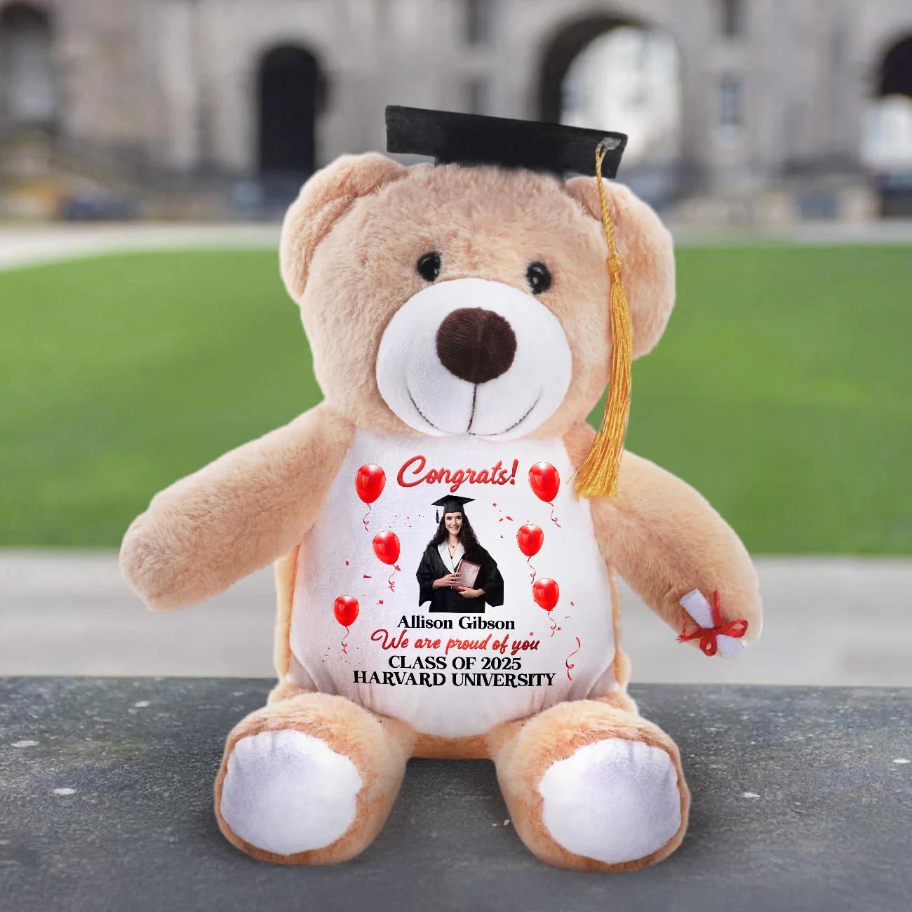 Congrats On Your Graduation - Personalized Graduation Teddy Bear - Image 3