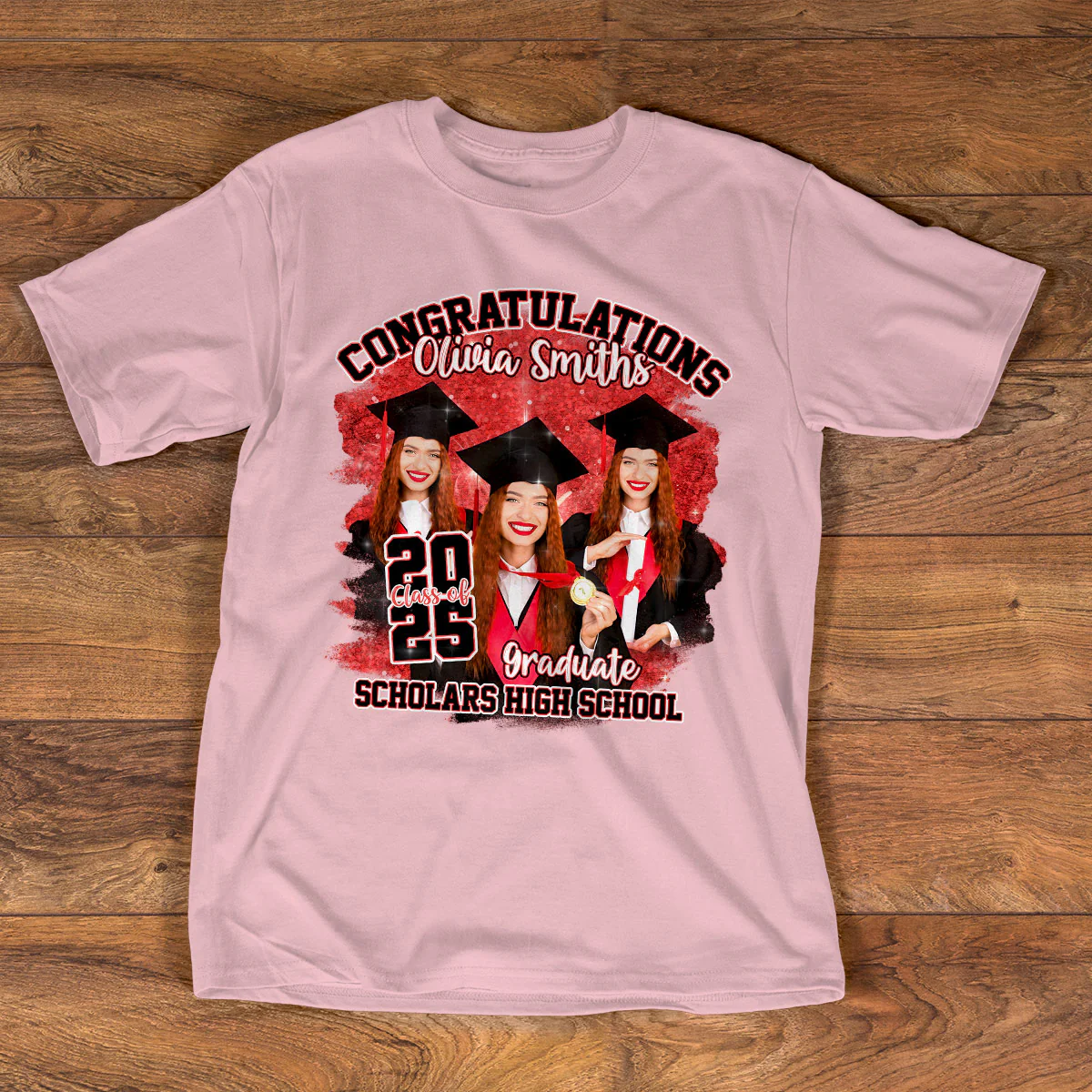 Congratulation Class Of 2025 Senior - Personalized 2D Unisex T-shirt - Image 4