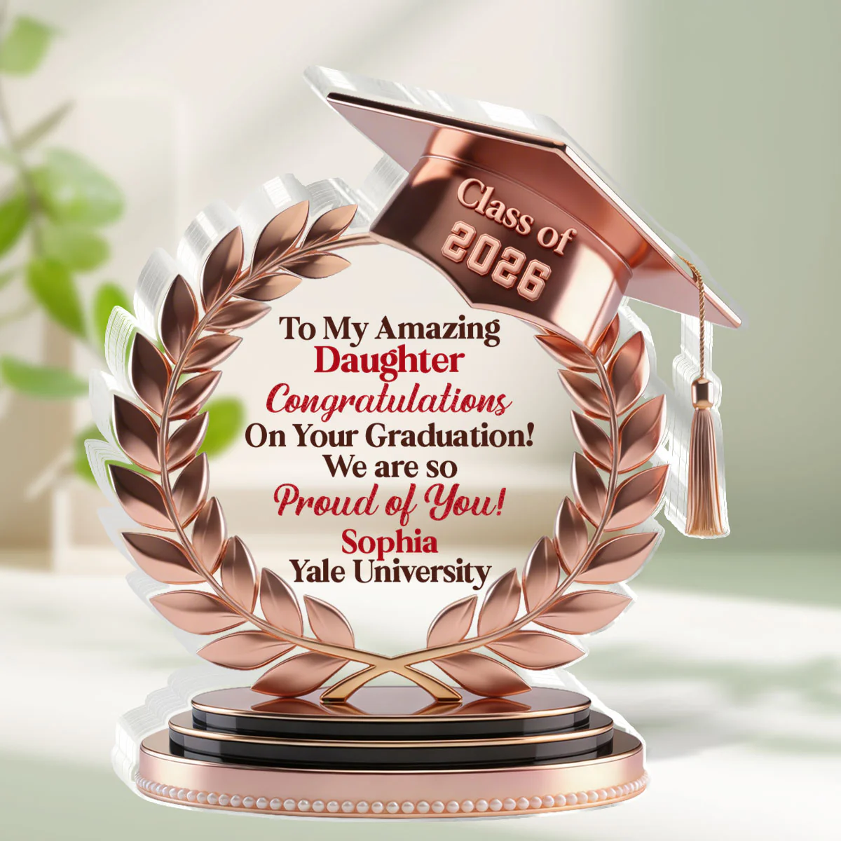 Congratulations Grad  - Personalized Custom Shaped Acrylic Plaque - Image 2