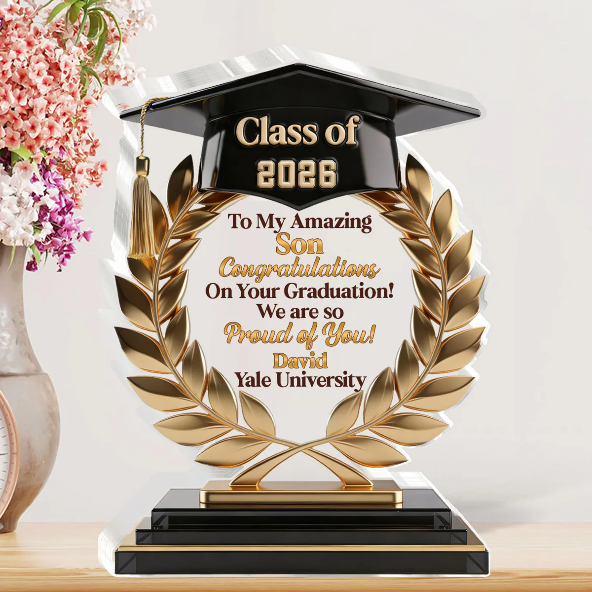 Congratulations Grad  - Personalized Custom Shaped Acrylic Plaque - Image 3