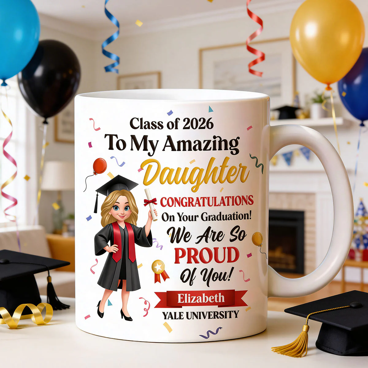Congratulations On Your Graduation - Personalized Ceramic Coffee Mug