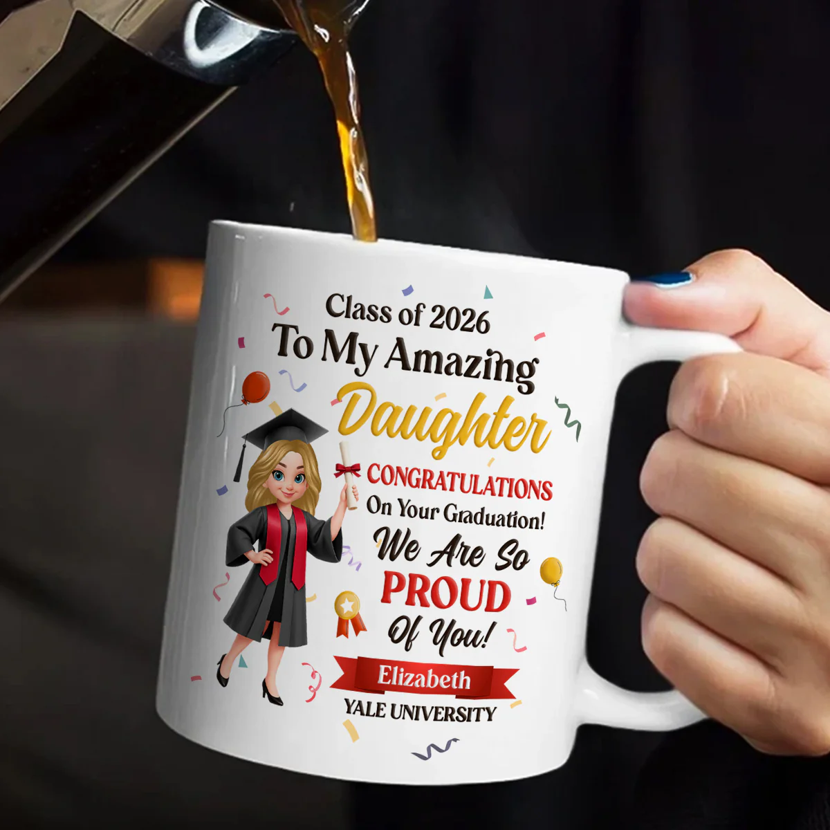 Congratulations On Your Graduation - Personalized Ceramic Coffee Mug - Image 5