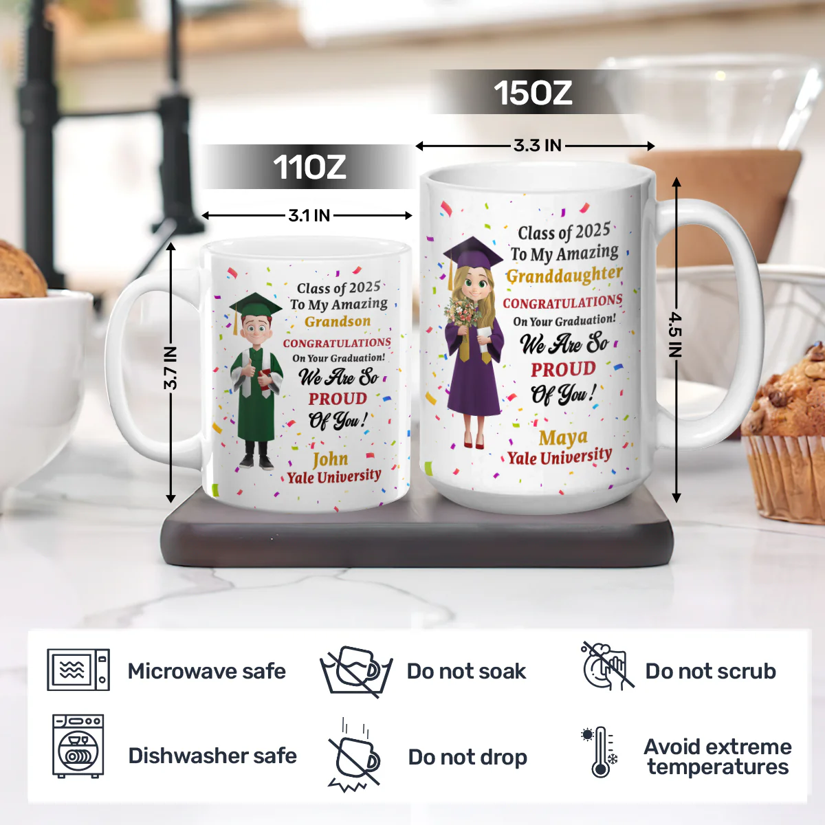 Congratulations On Your Graduation - Personalized Ceramic Coffee Mug - Image 5