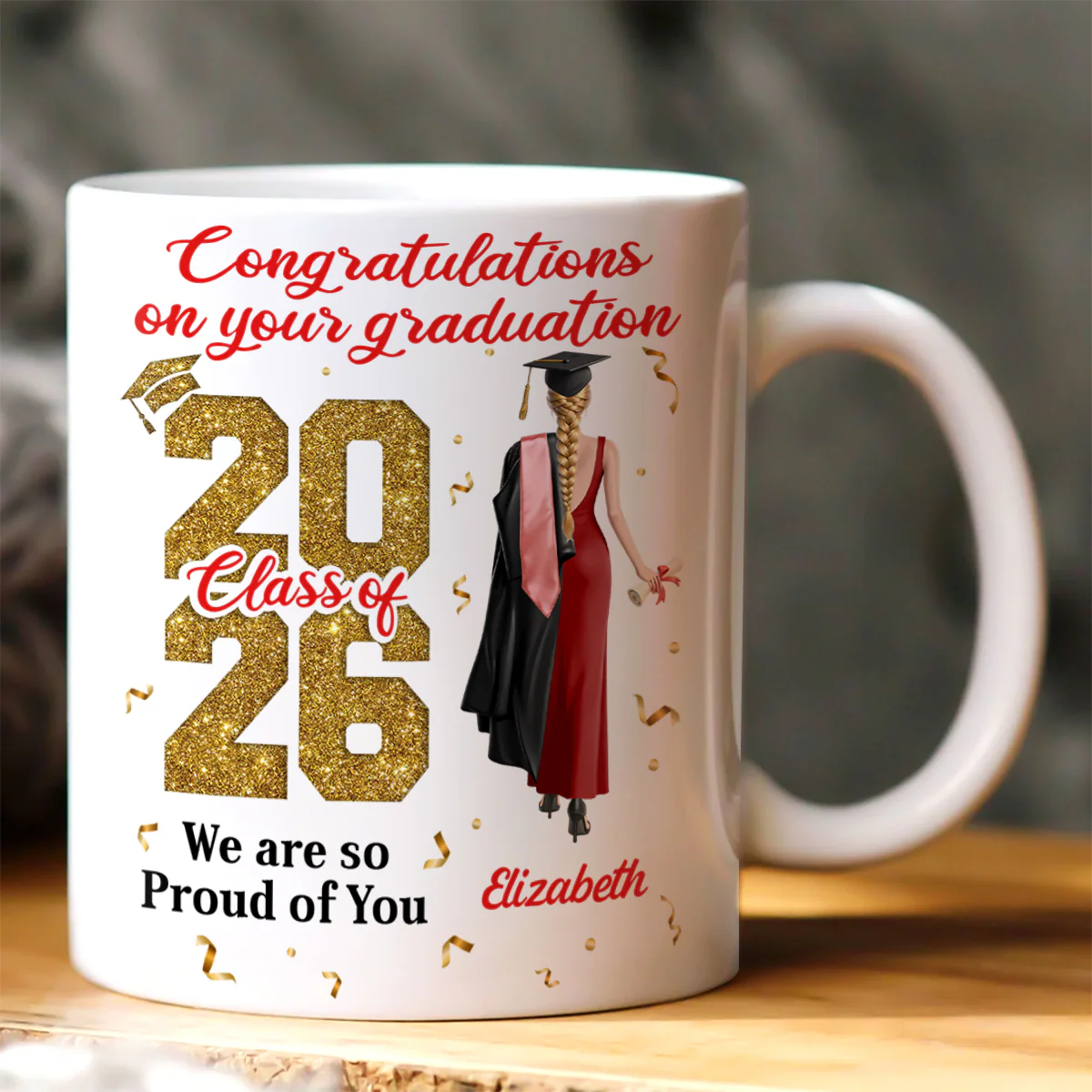 Congratulations On Your Graduation - Personalized Ceramic Coffee Mug