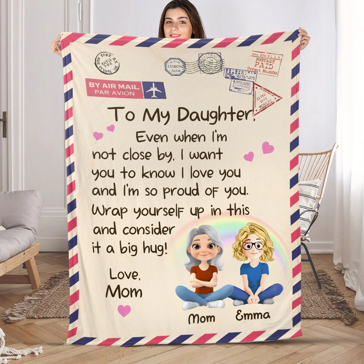 Consider This A Hug - Personalized Fleece Blanket