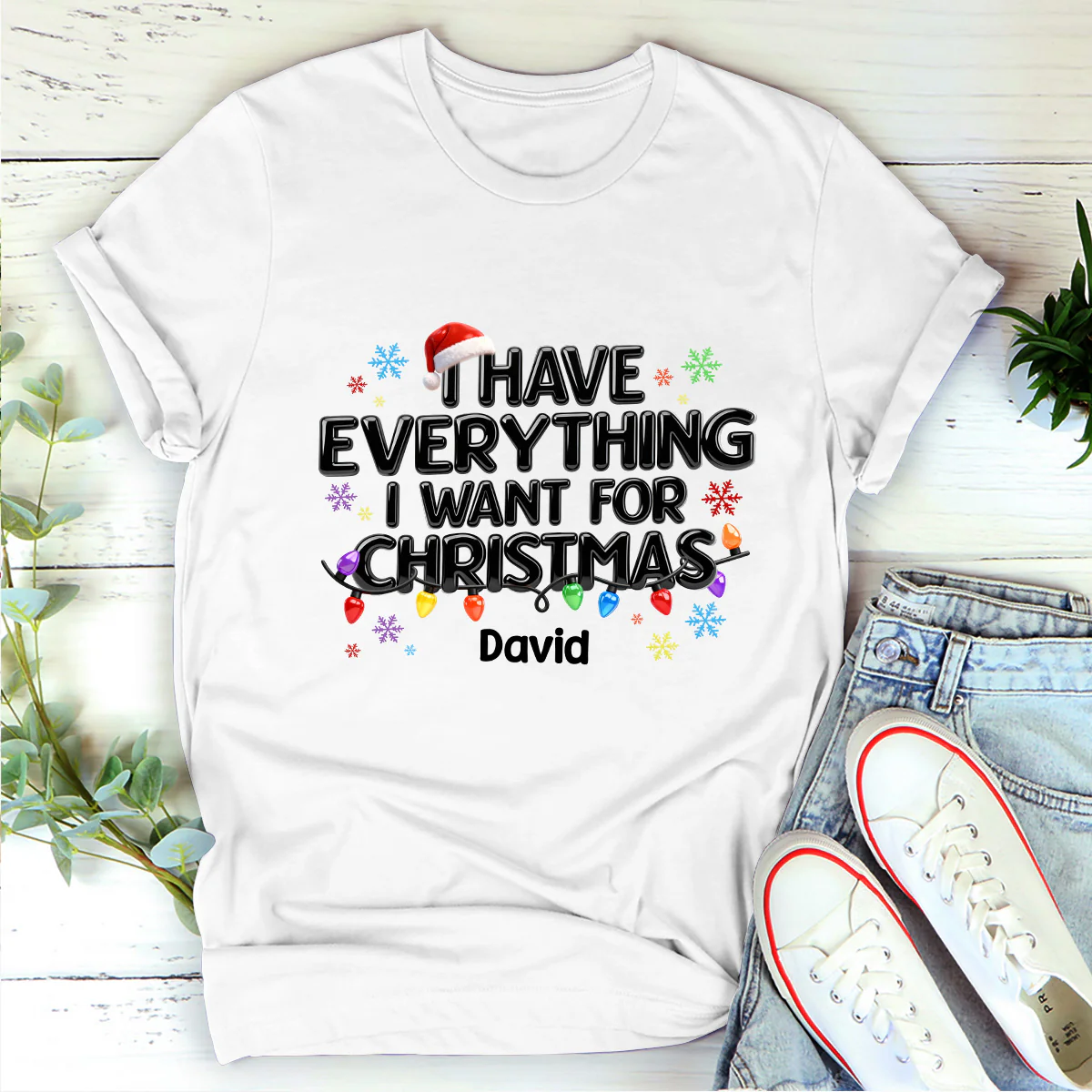 Couple Everything For Christmas - Personalized 2D Unisex T-shirt - Image 2