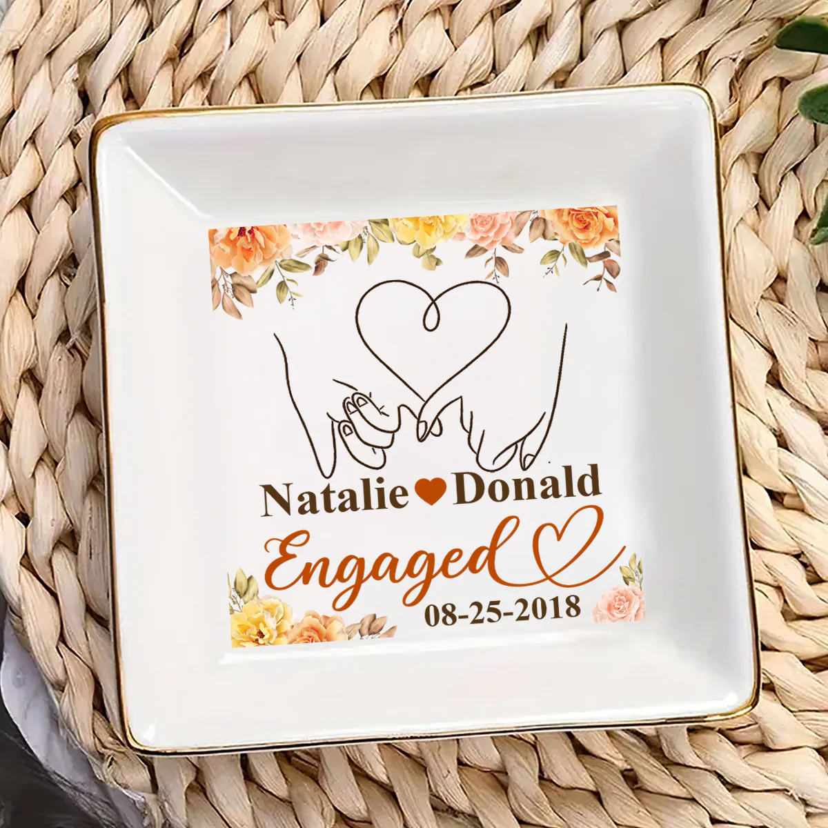 Couple - Personalized Jewelry Dish - Image 3
