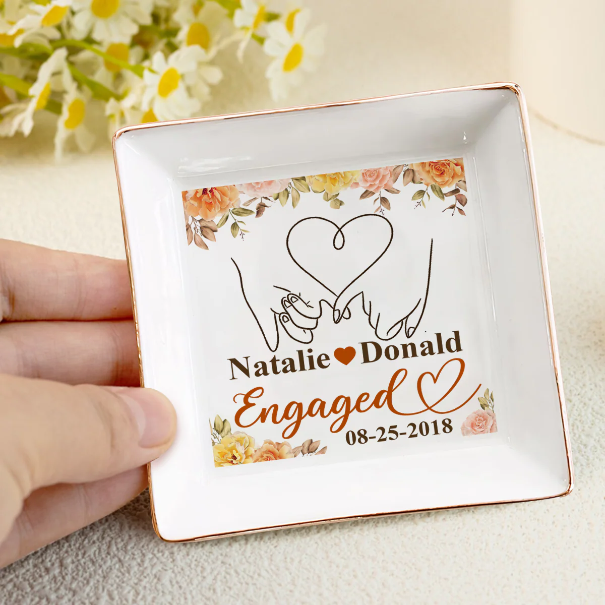 Couple - Personalized Jewelry Dish - Image 4