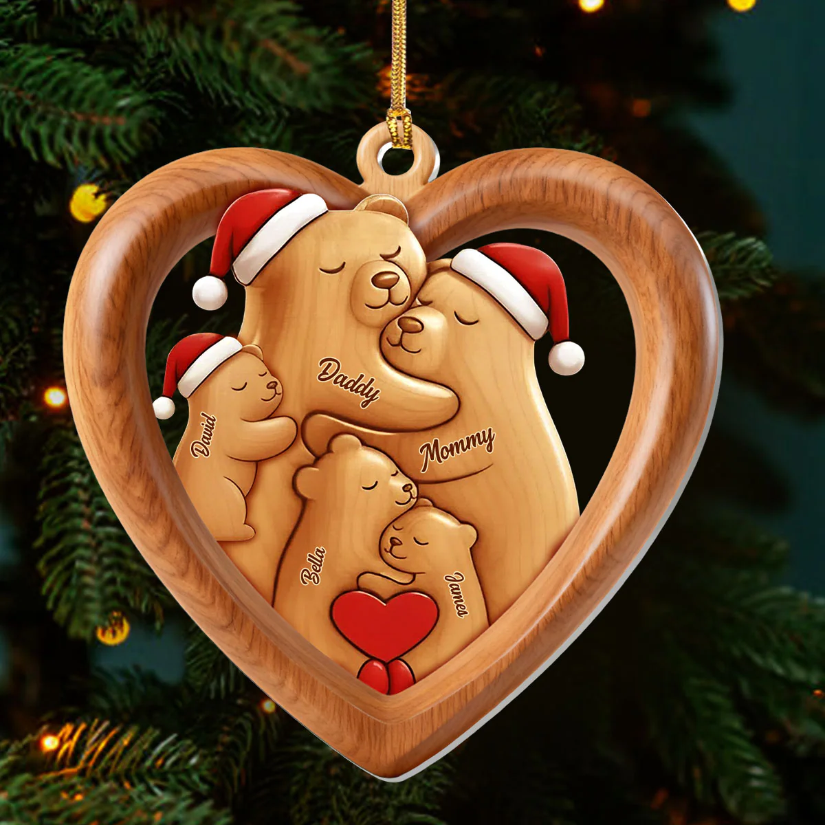 Cozy Reunion - Personalized 1-Layer Acrylic Ornament - Image 3