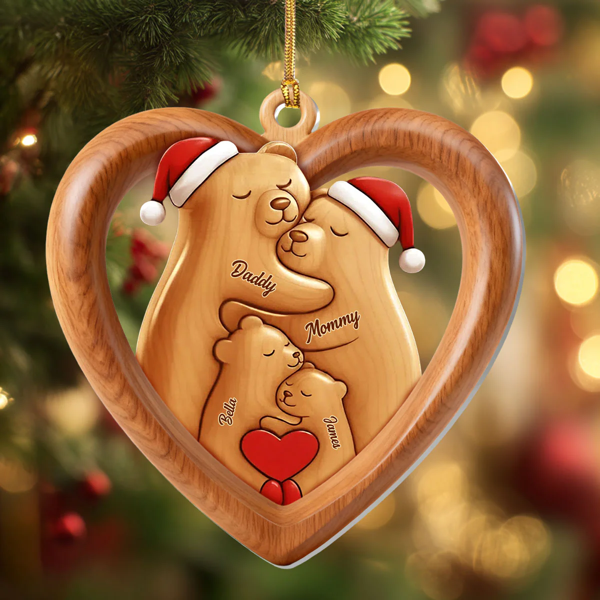 Cozy Reunion - Personalized 1-Layer Acrylic Ornament - Image 4