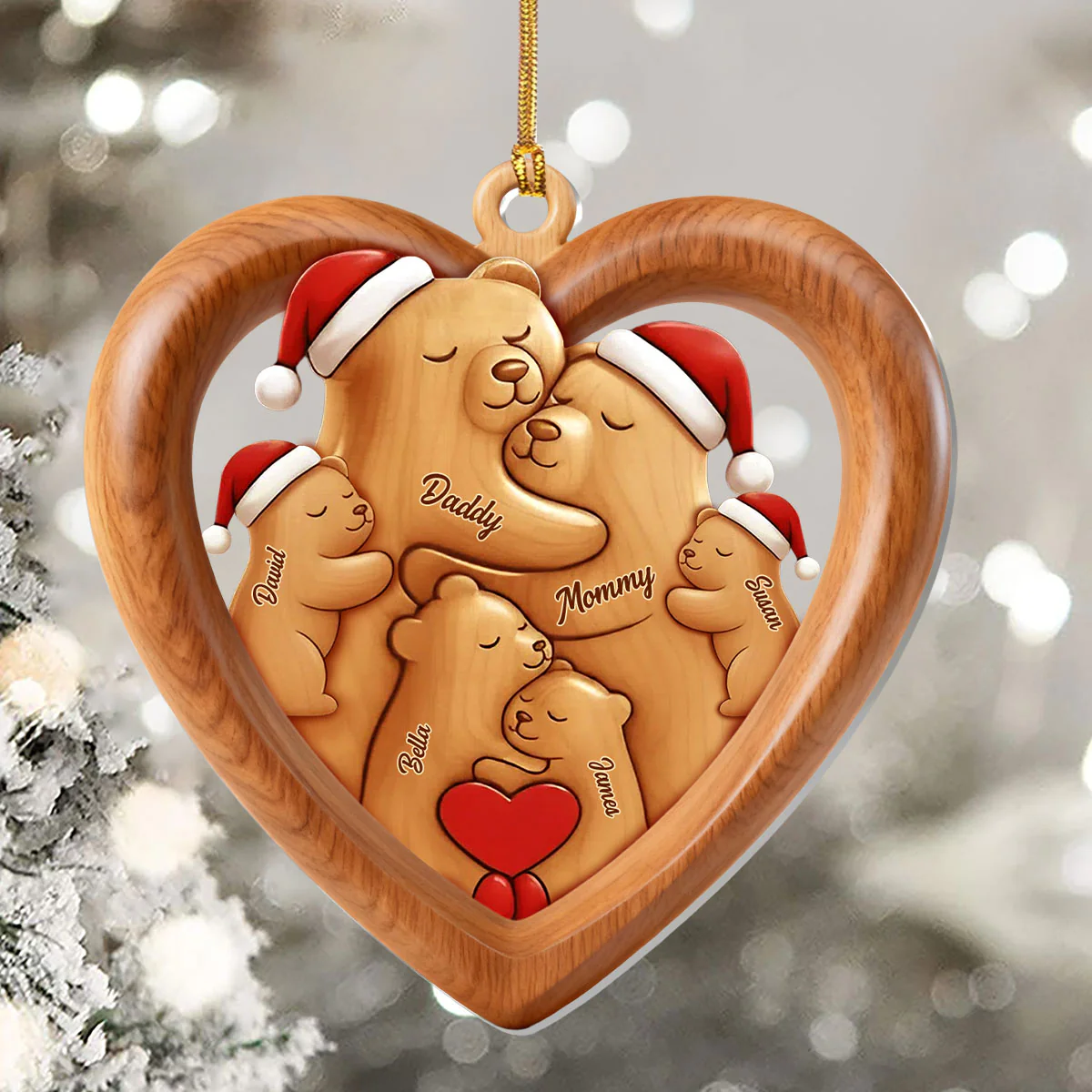 Cozy Reunion - Personalized 1-Layer Acrylic Ornament - Image 5