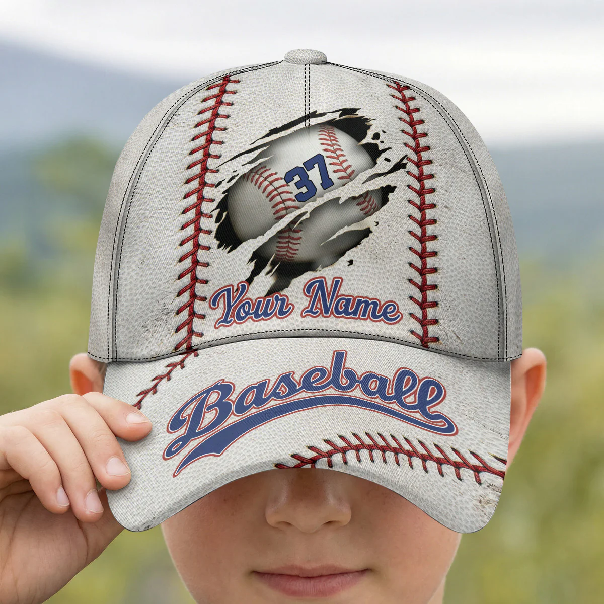 Crack Baseball - Personalized Kid Classic Cap - Image 3