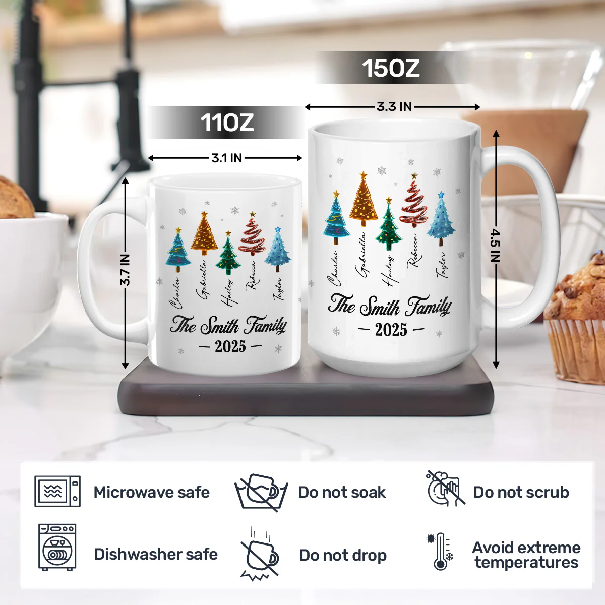 Crystal Tree Family - Personalized Ceramic Coffee Mug - Image 6
