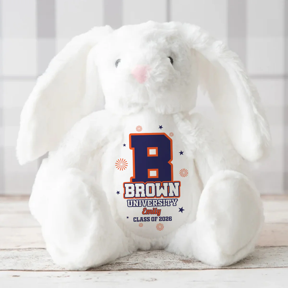 Custom Collegiate Keepsake - Personalized Stuffed Bunny - Image 3