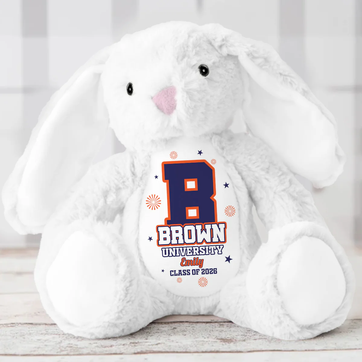 Custom Collegiate Keepsake - Personalized Stuffed Bunny - Image 5