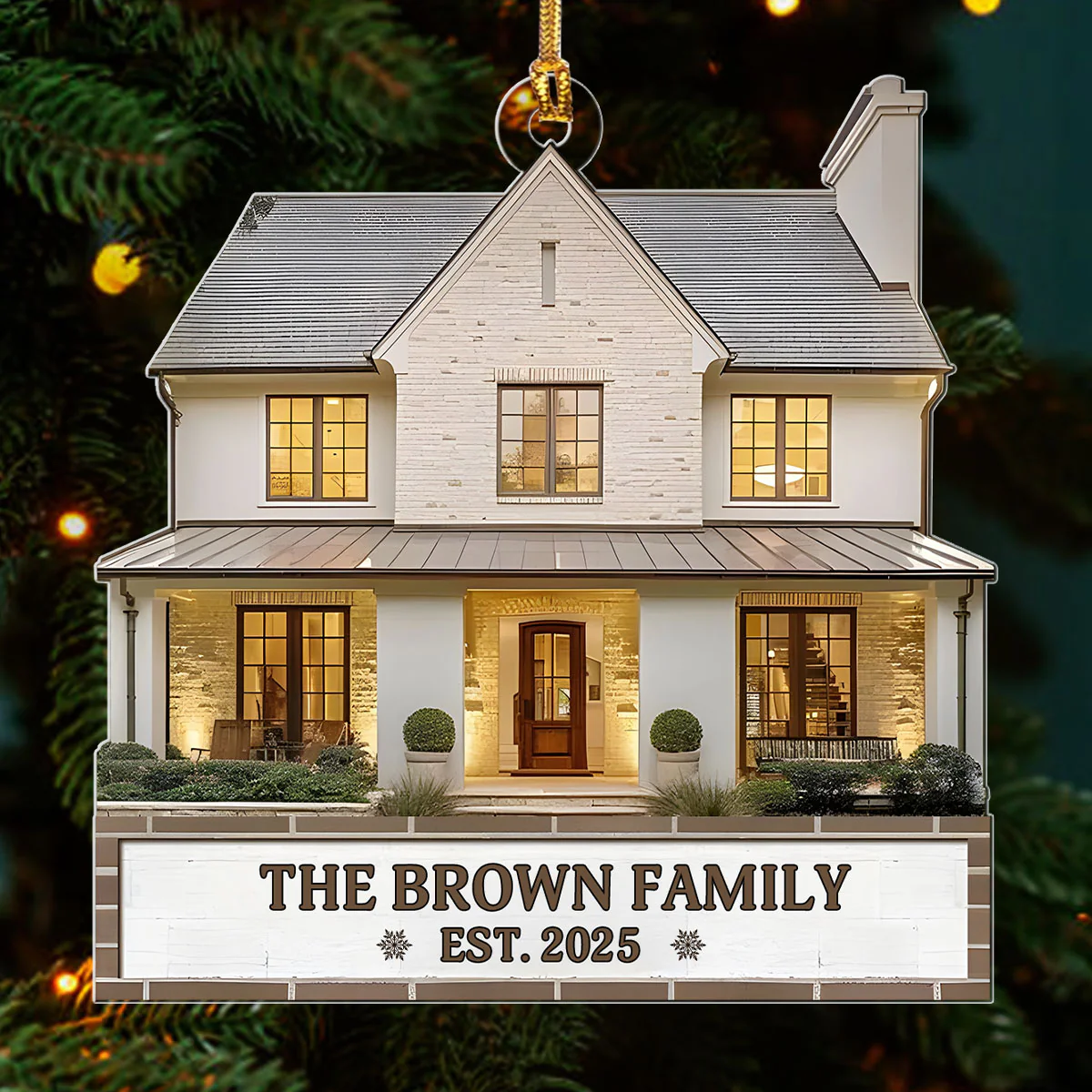 Custom Home Photo - Personalized 1-Layer Acrylic Ornament - Image 3