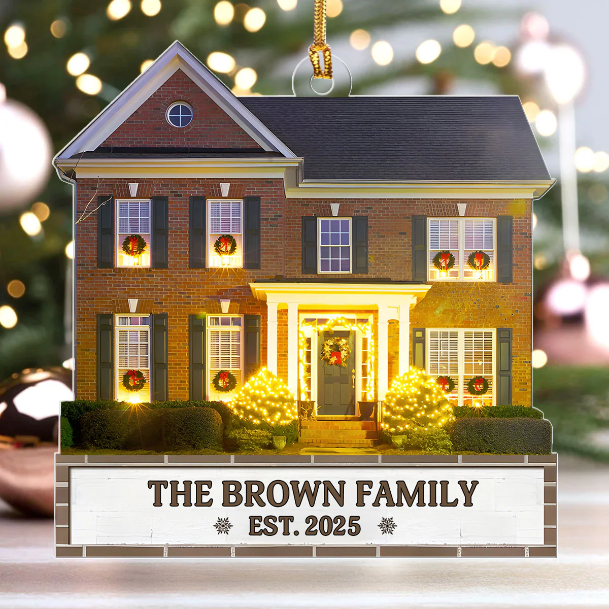 Custom Home Photo - Personalized 1-Layer Acrylic Ornament - Image 4