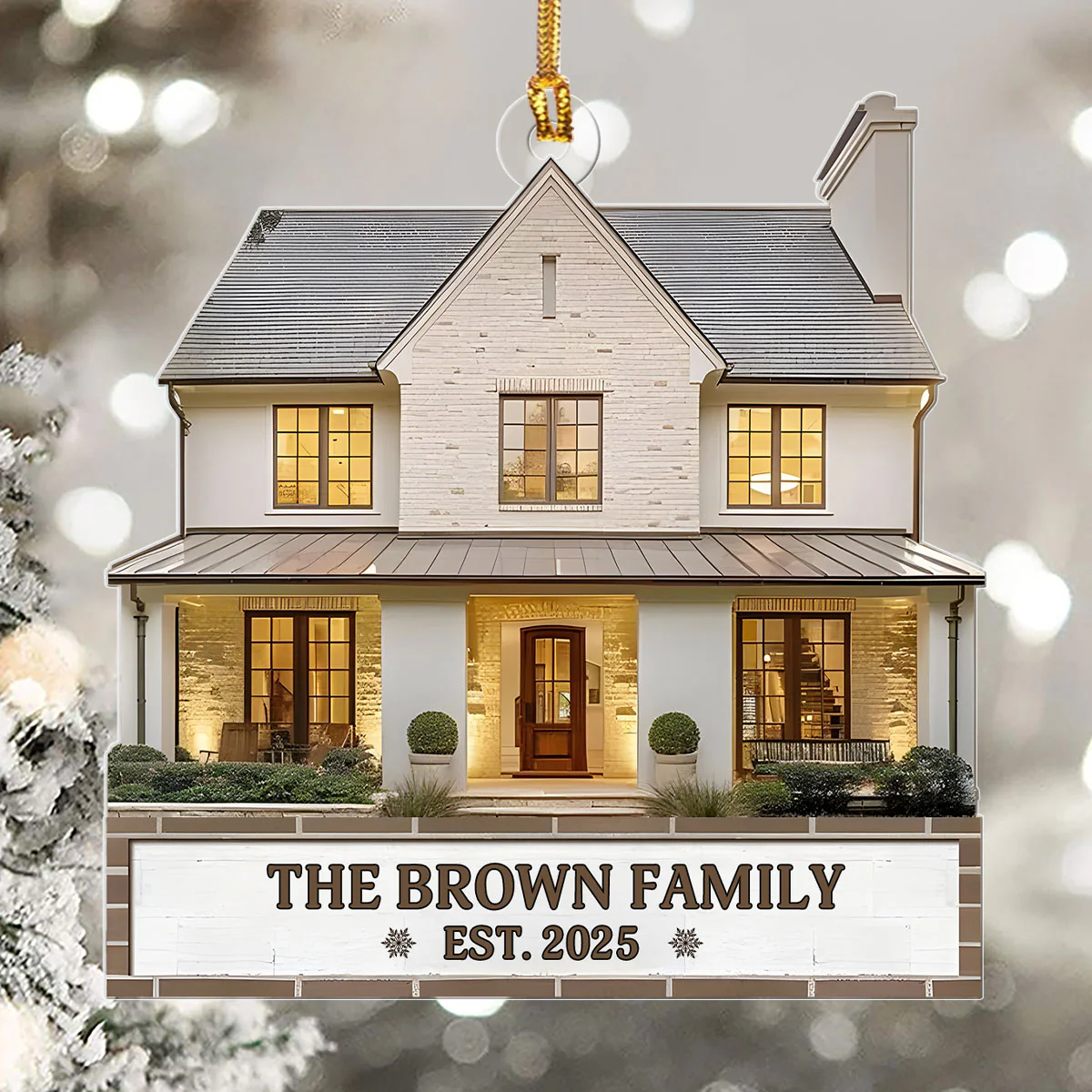 Custom Home Photo - Personalized 1-Layer Acrylic Ornament - Image 5