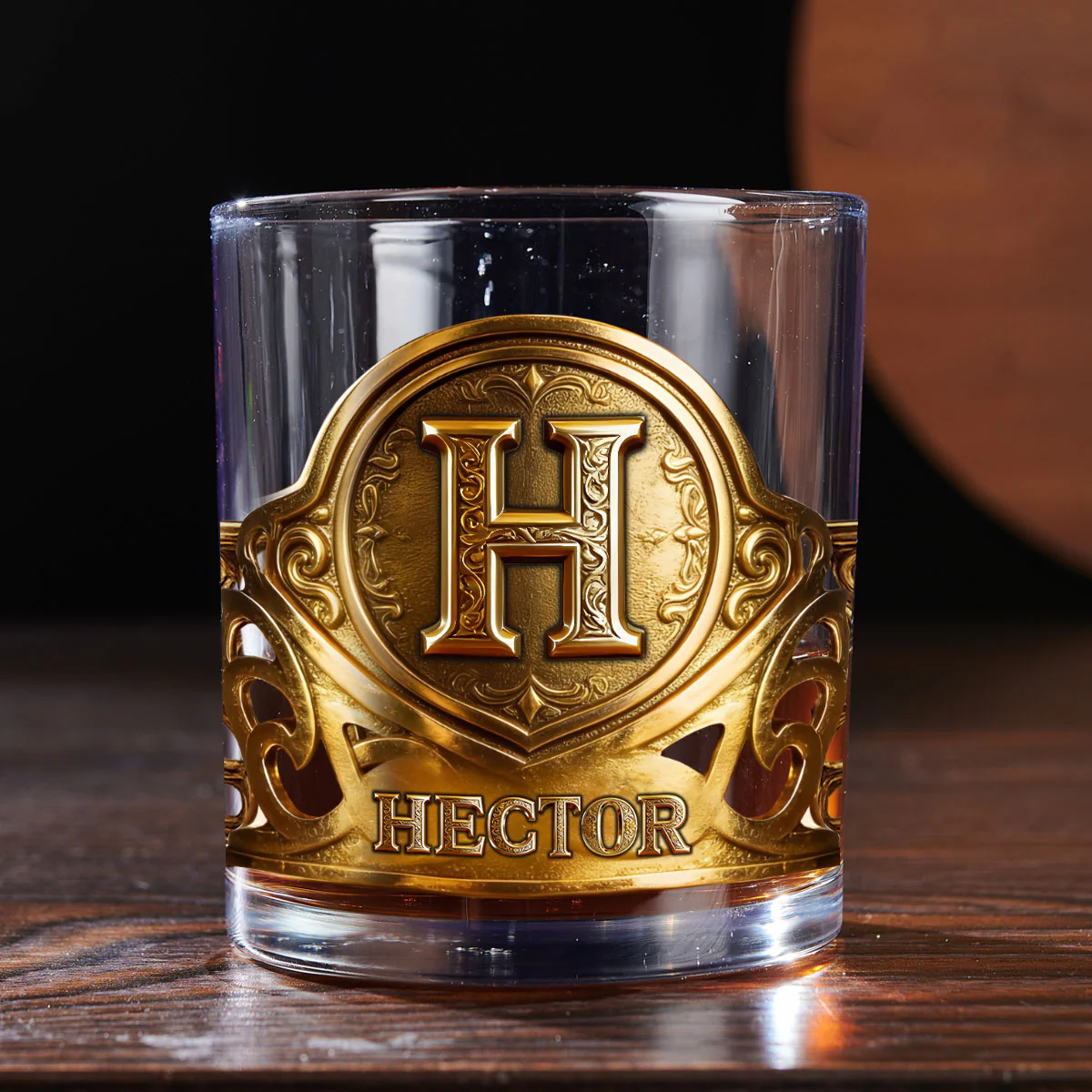 Custom Name Gift For Husband - Personalized Round Whiskey Glass - Image 5