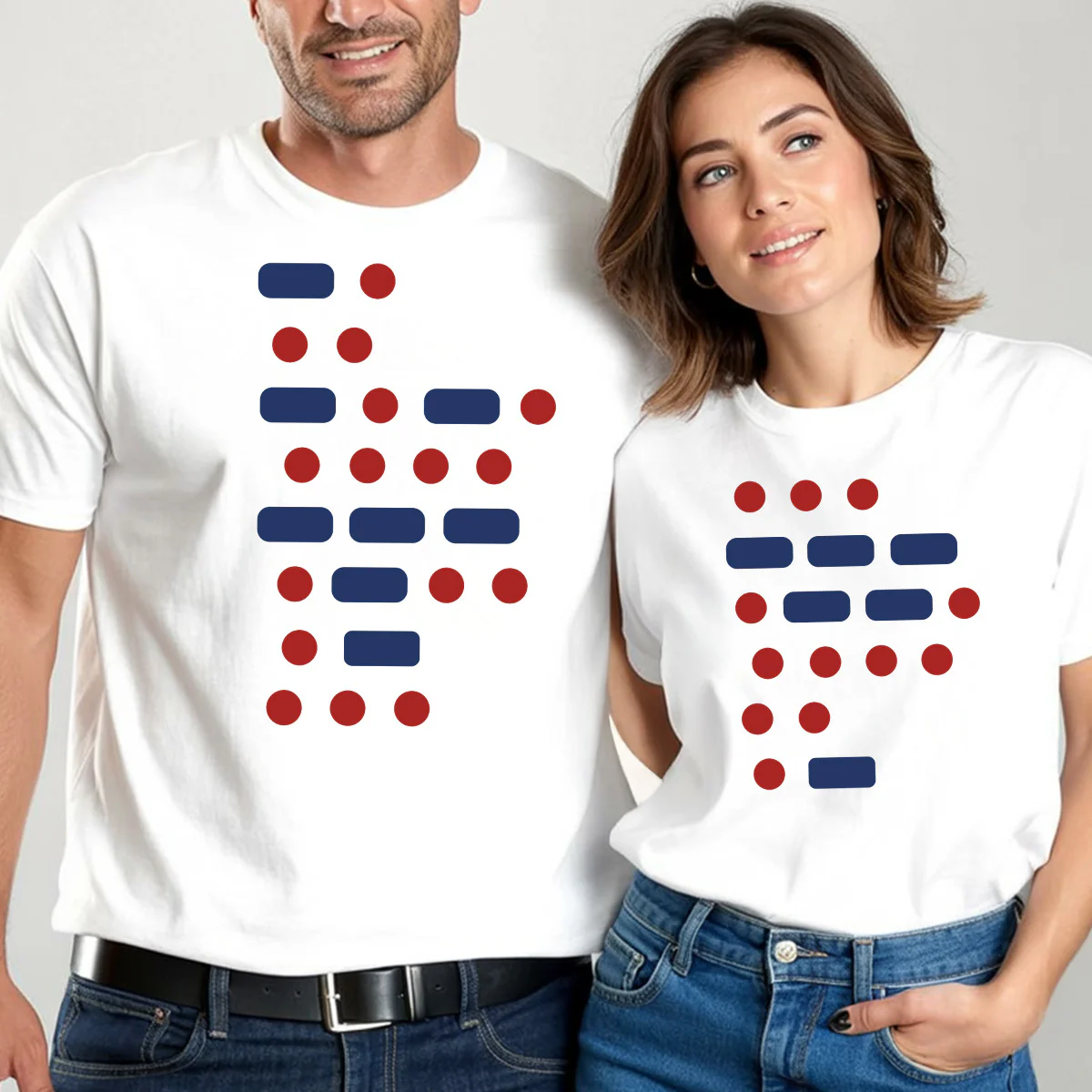 Custom Name Morse Code - Personalized 2D Unisex T-shirt - Image 6