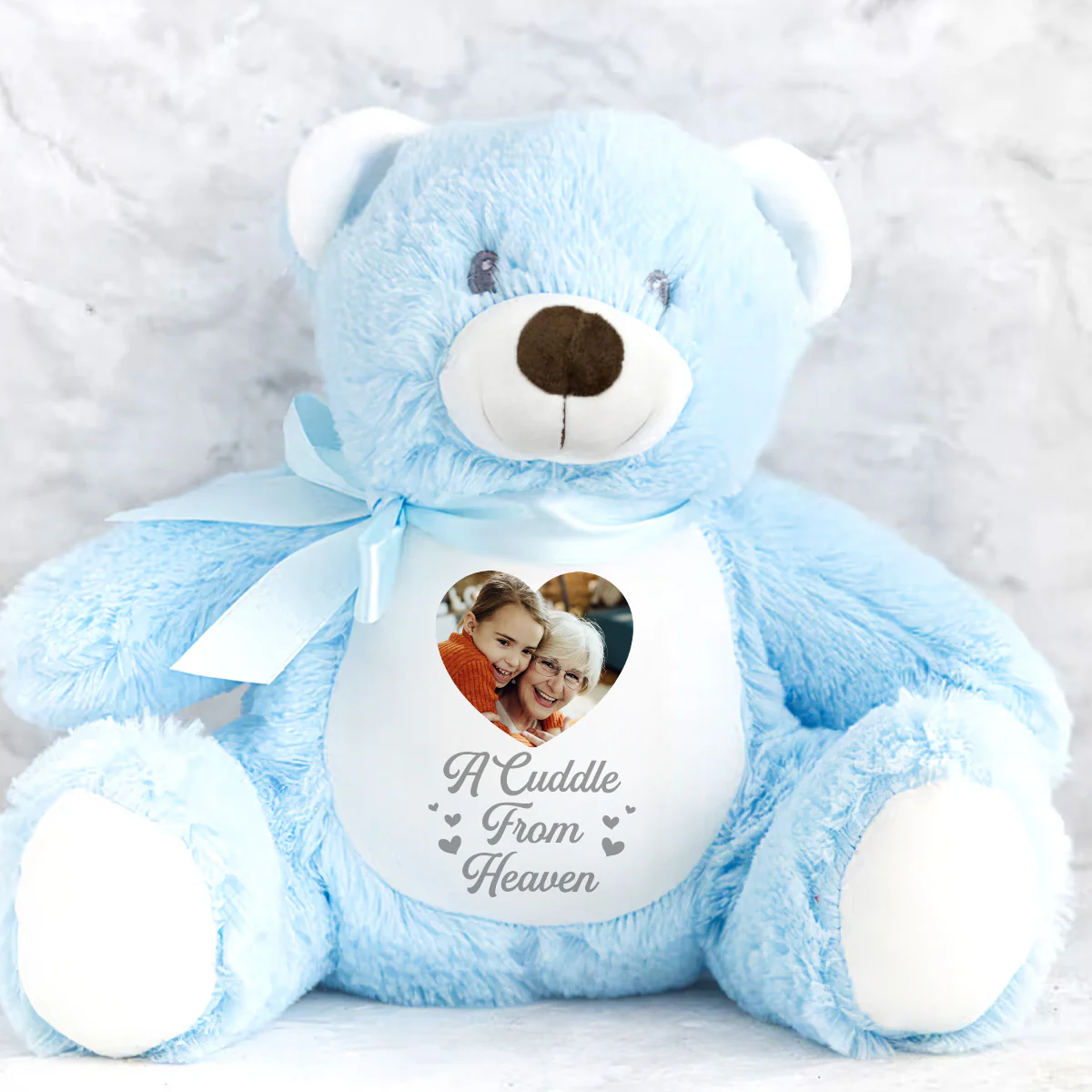 Custom Photo A Cuddle From Heaven Memorial - Personalized Teddy Bear - Image 4