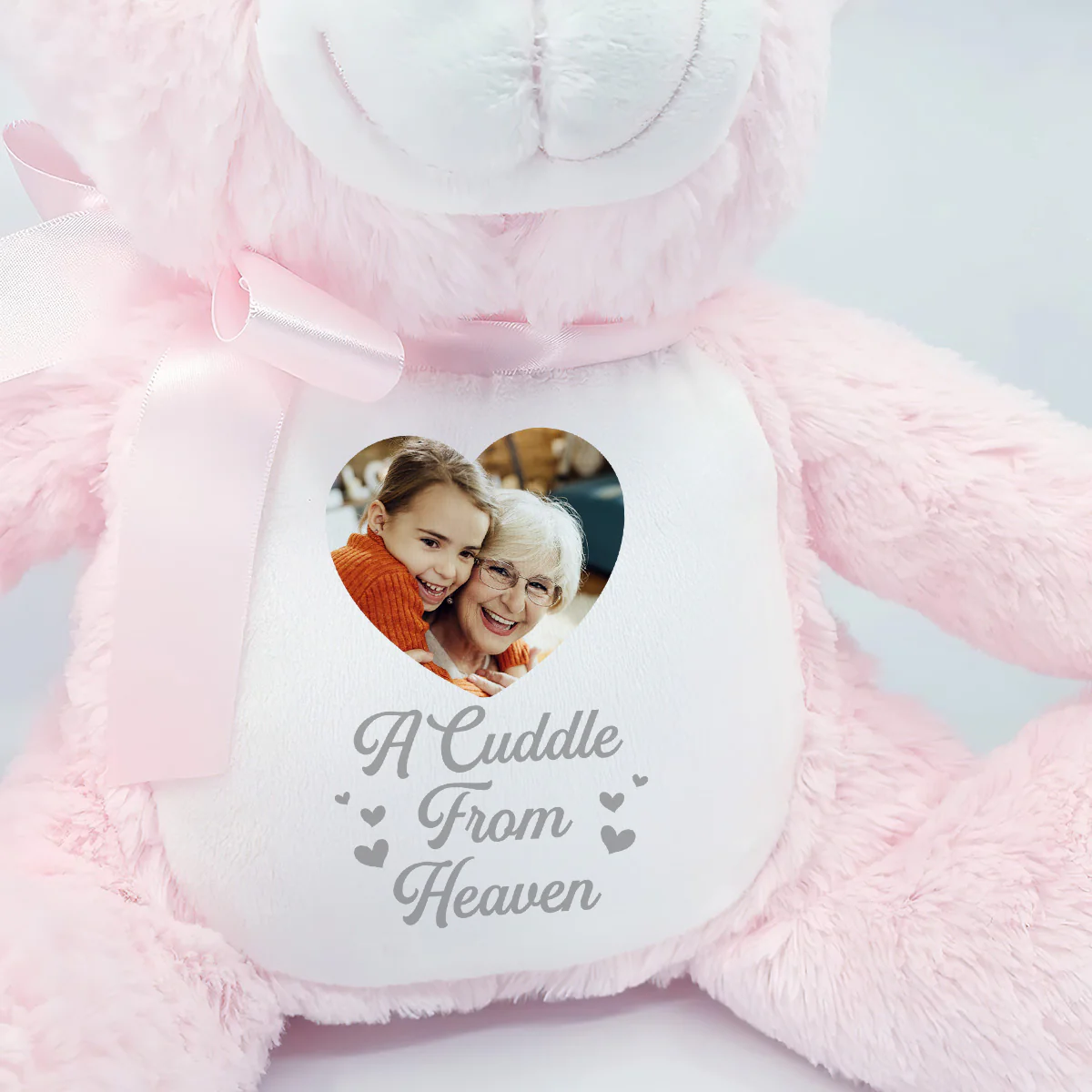 Custom Photo A Cuddle From Heaven Memorial - Personalized Teddy Bear - Image 5