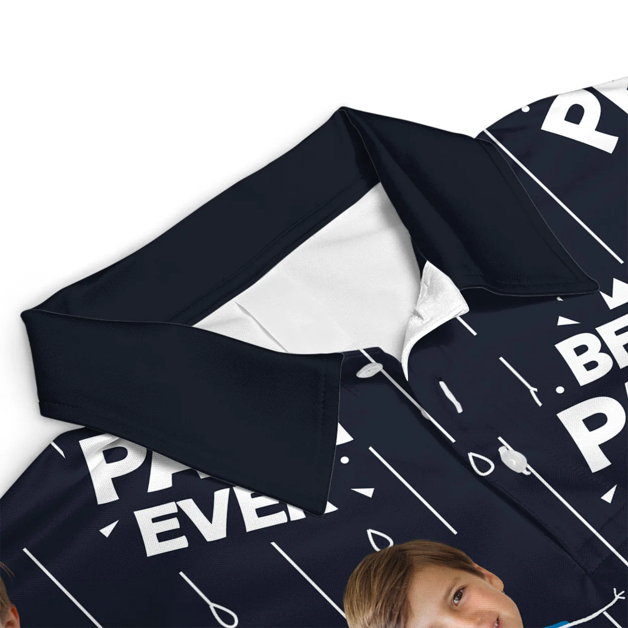 Custom Photo Best Papa Grandpa Ever - Personalized Polo Shirt - Image 6