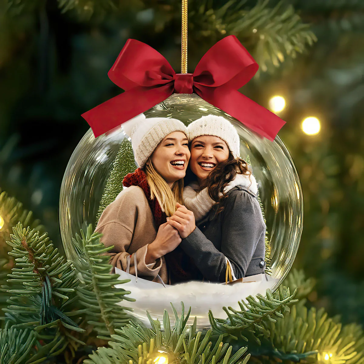 Custom Photo Bestie It Takes A Long Time To Grow An Old Friend - Personalized 3D Acrylic Ball Ornament - Image 4