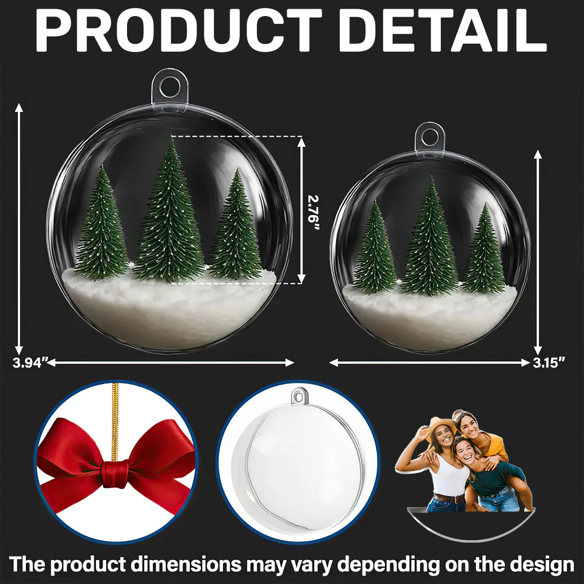 Custom Photo Bestie It Takes A Long Time To Grow An Old Friend - Personalized 3D Acrylic Ball Ornament - Image 5