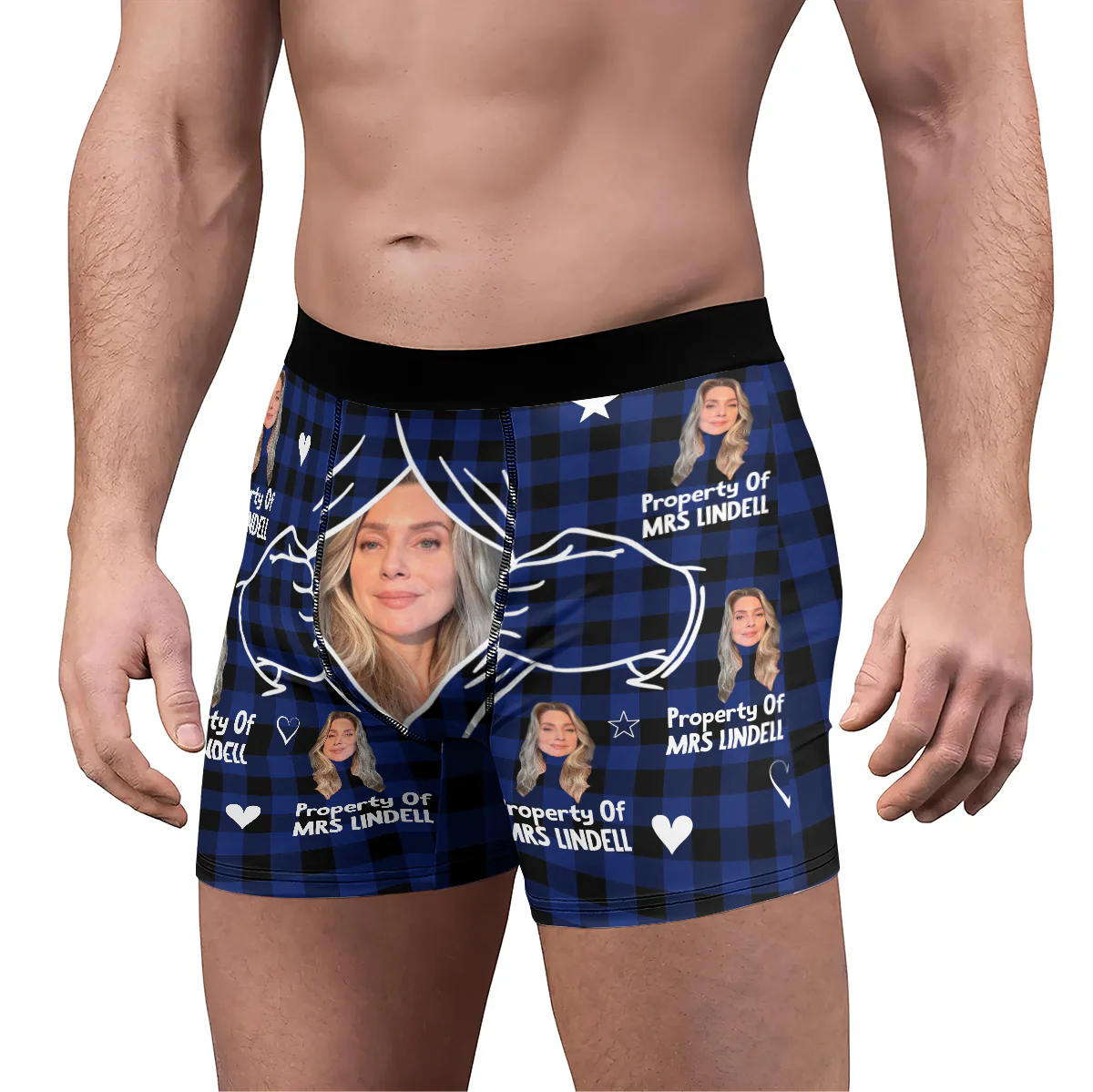 Custom Photo Funny Property Of - Personalized Men's Boxer Briefs - Image 3