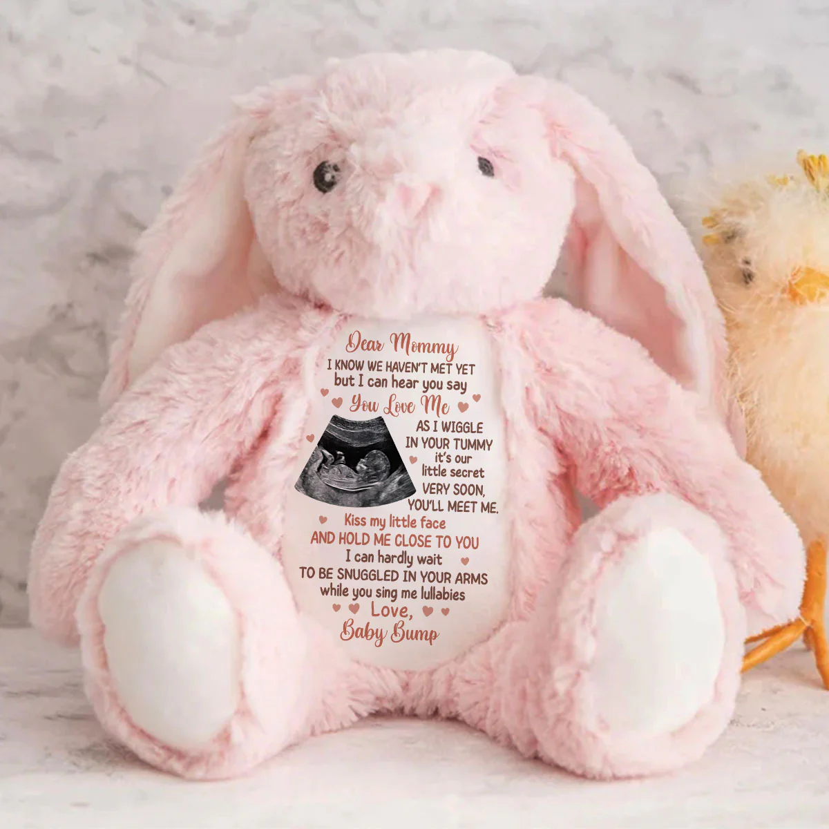 Custom Photo I Can Hear You Say You Love Me - Personalized Stuffed Bunny - Image 6