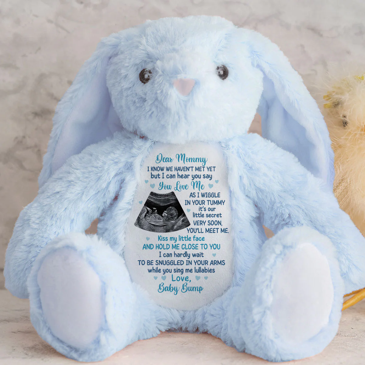 Custom Photo I Can Hear You Say You Love Me - Personalized Stuffed Bunny - Image 7