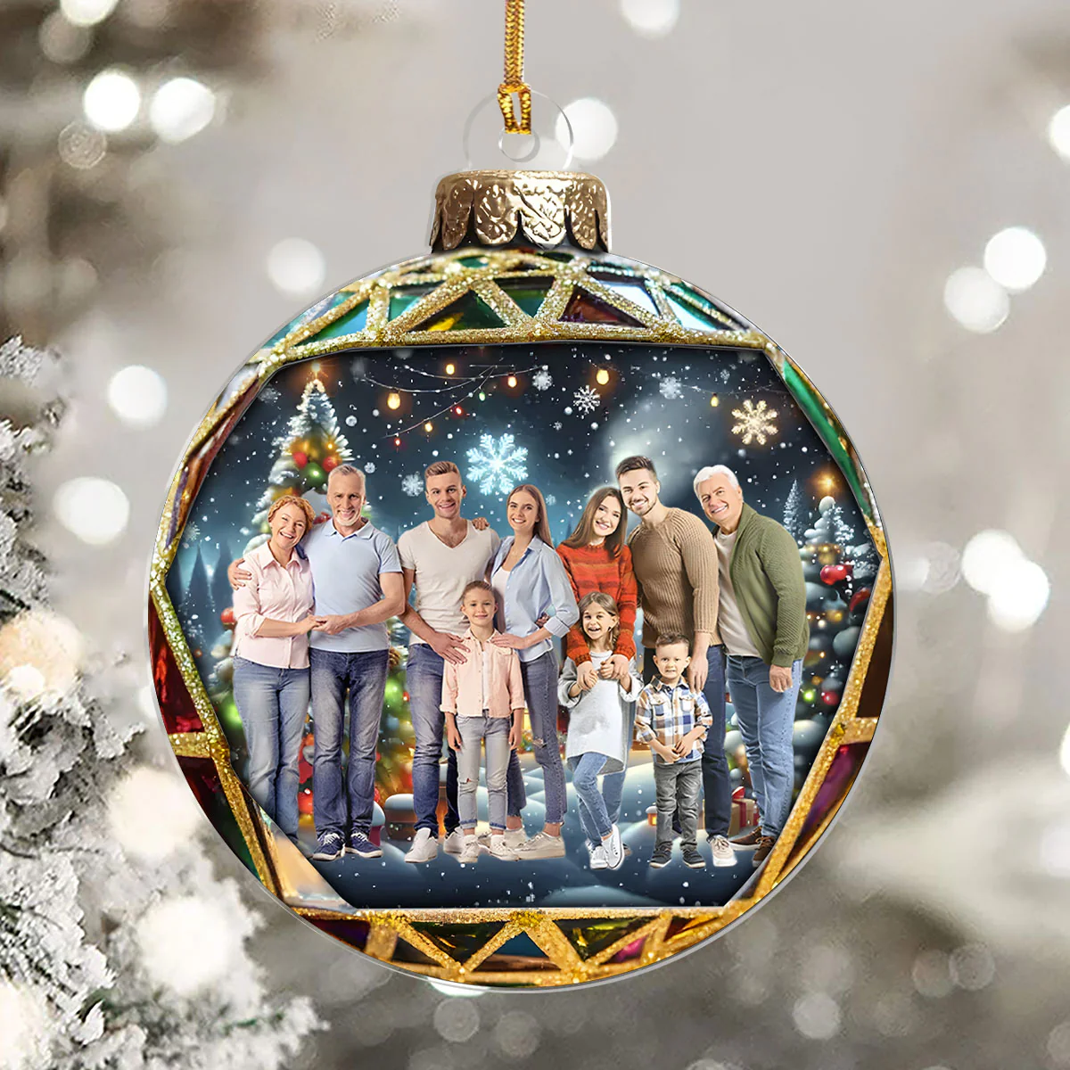 Custom Photo May Your Holidays Be Merry And Bright  - Personalized 1-Layer Acrylic Ornament - Image 5