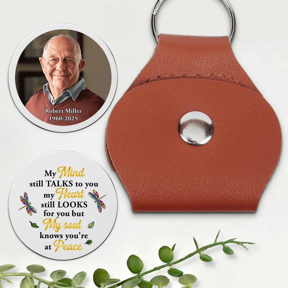 Custom Photo Memorial My Mind Still Talks To You - Personalized Pocket Hug