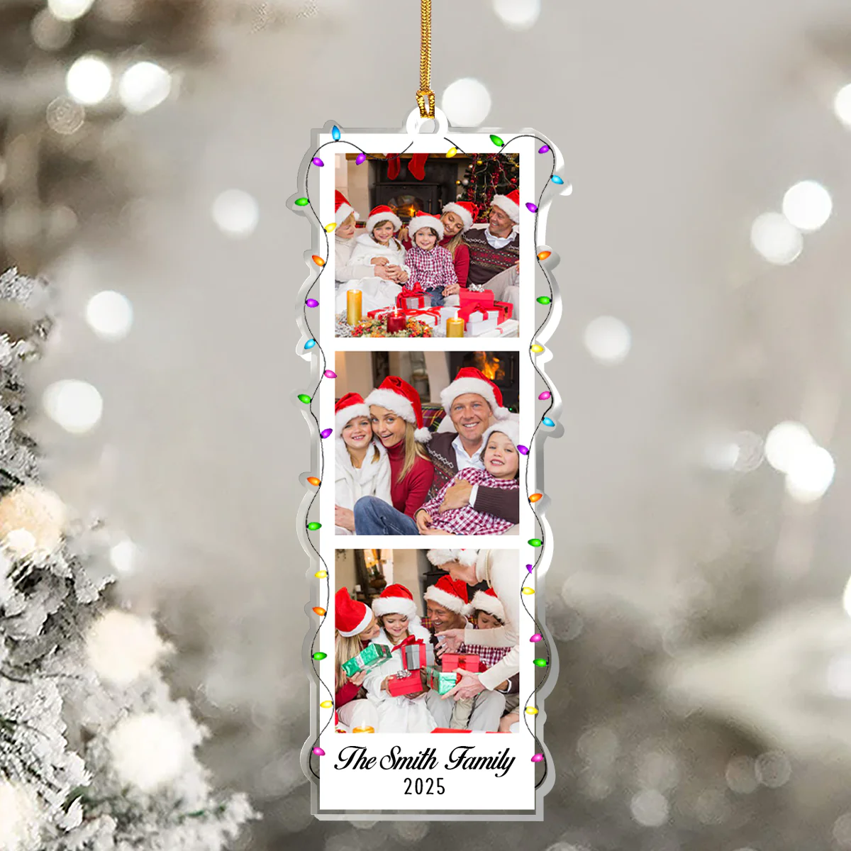 Custom Photo Merry Moments Together - Personalized 1-Layer Acrylic Ornament - Image 2