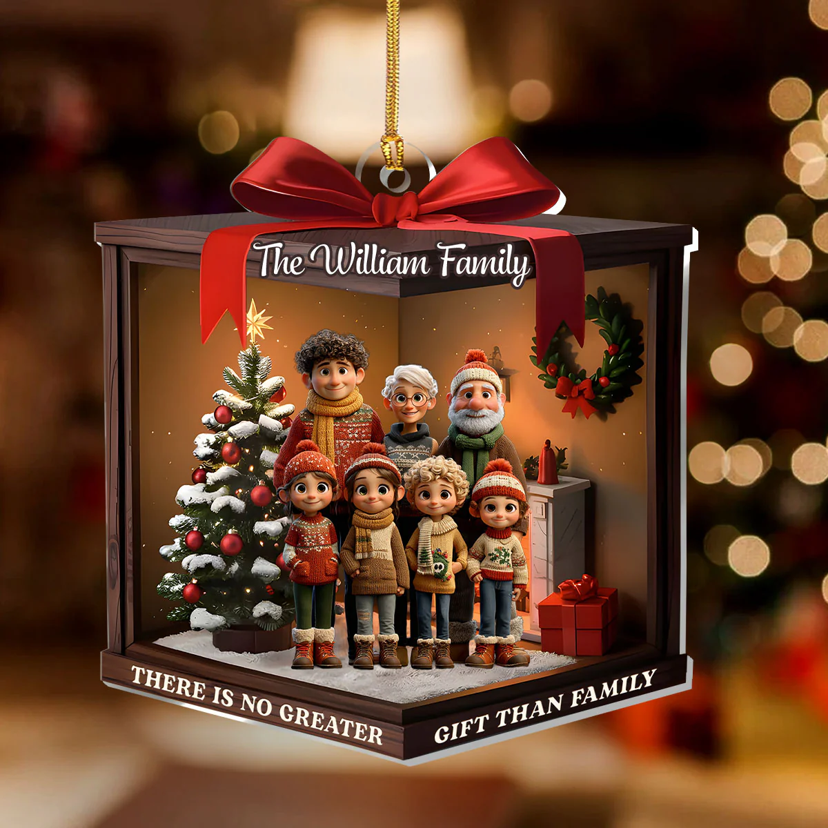 Custom Photo - Personalized 1-Layer Acrylic Ornament - Image 2