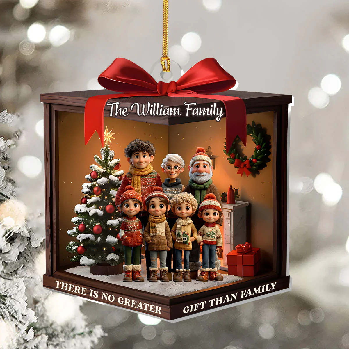 Custom Photo - Personalized 1-Layer Acrylic Ornament - Image 5