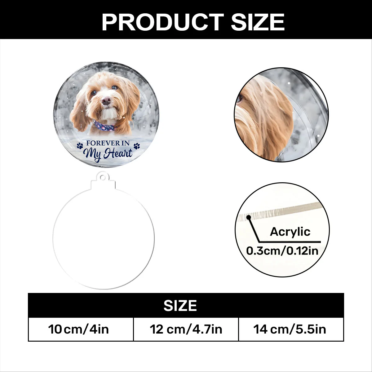 Custom Photo - Personalized 1-Layer Acrylic Ornament - Image 7