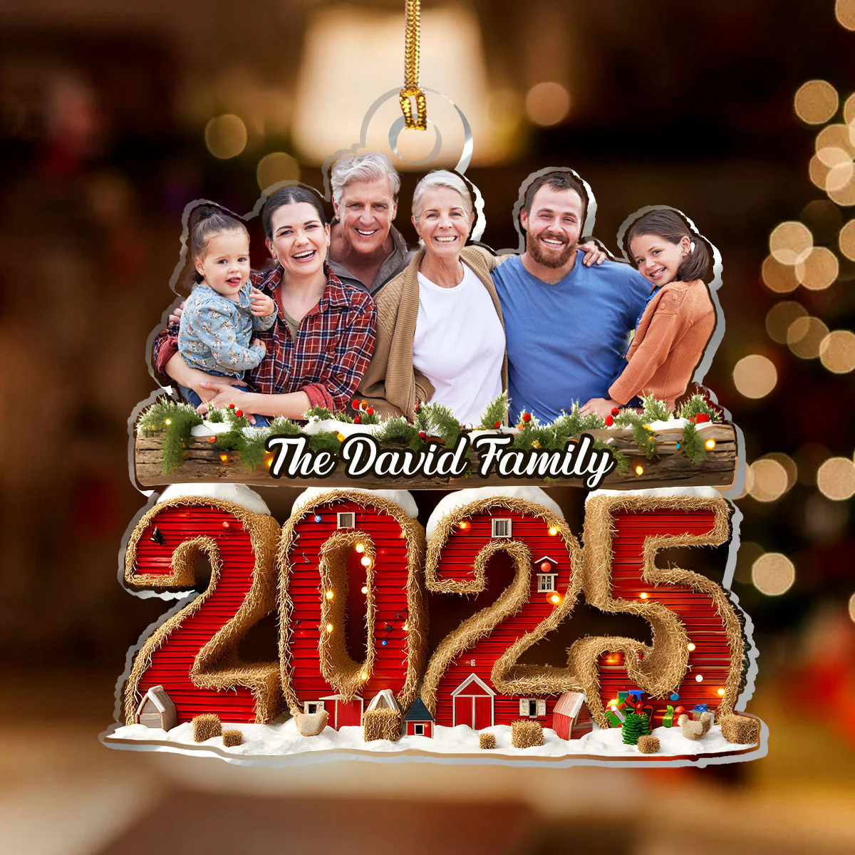 Custom Photo  - Personalized 1-Layer Acrylic Ornament - Image 2